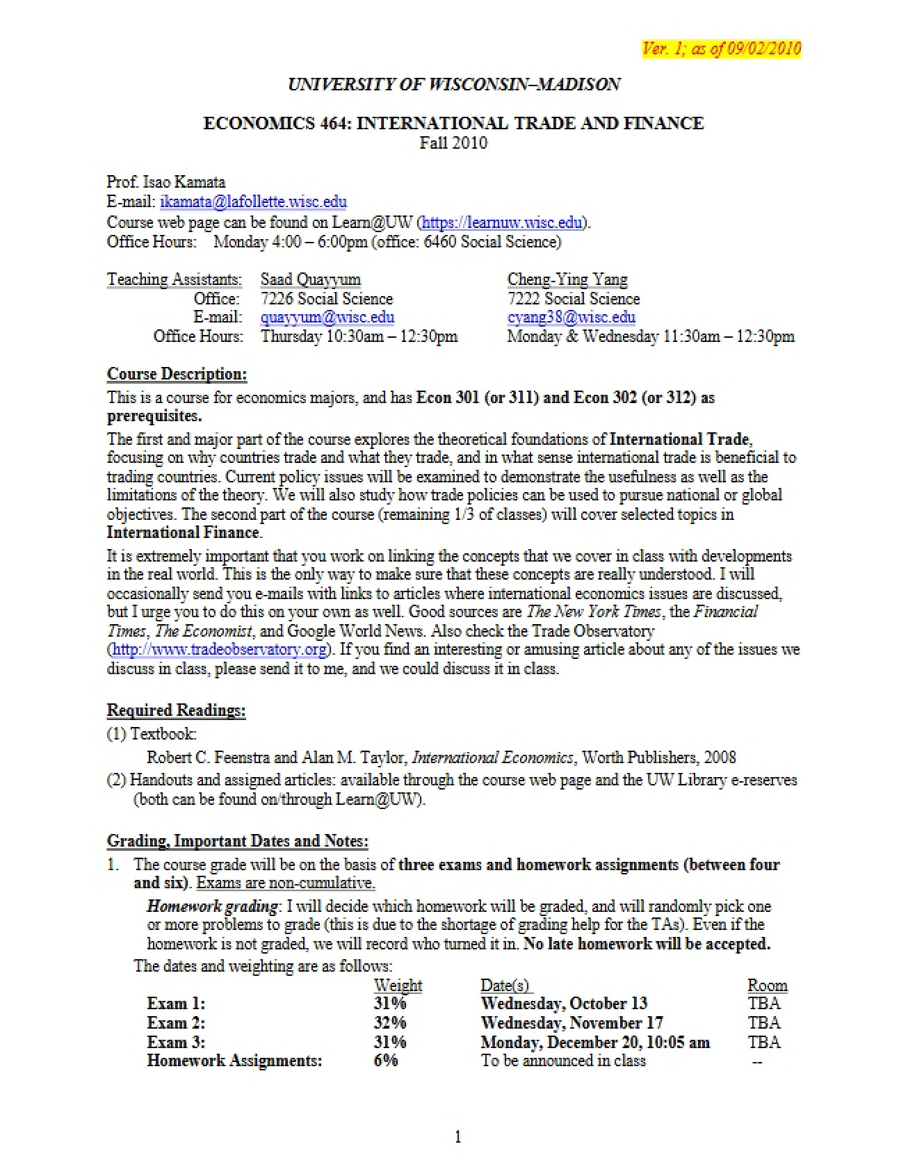 Course Guide Econ 468