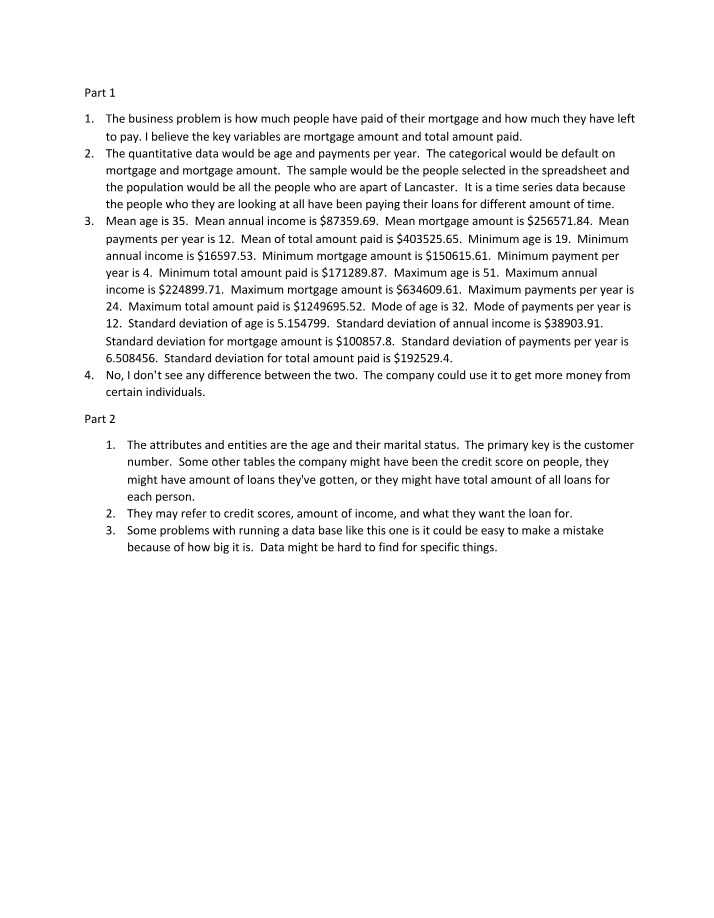 Mortgage Case Study