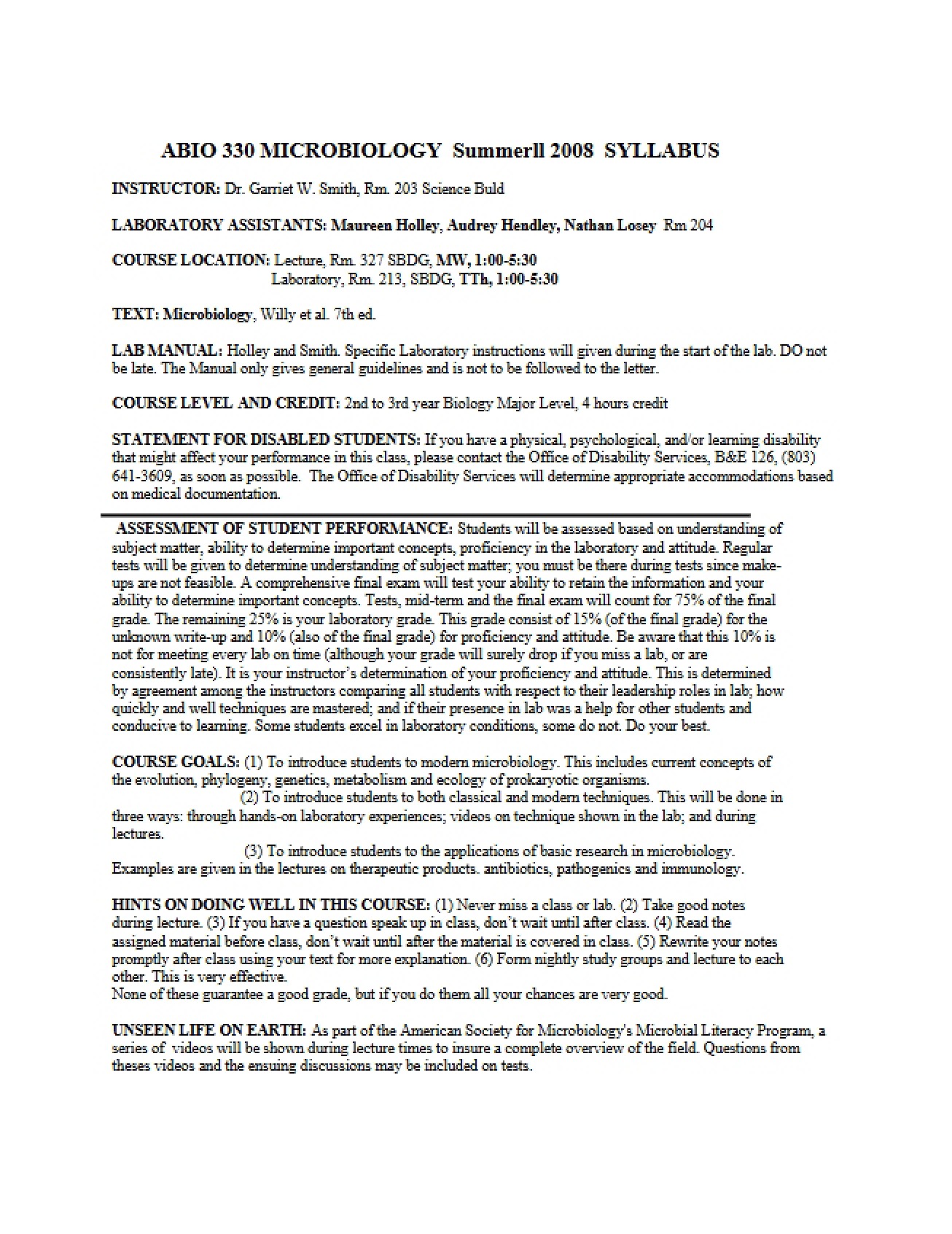 ABIO 330 Course Material