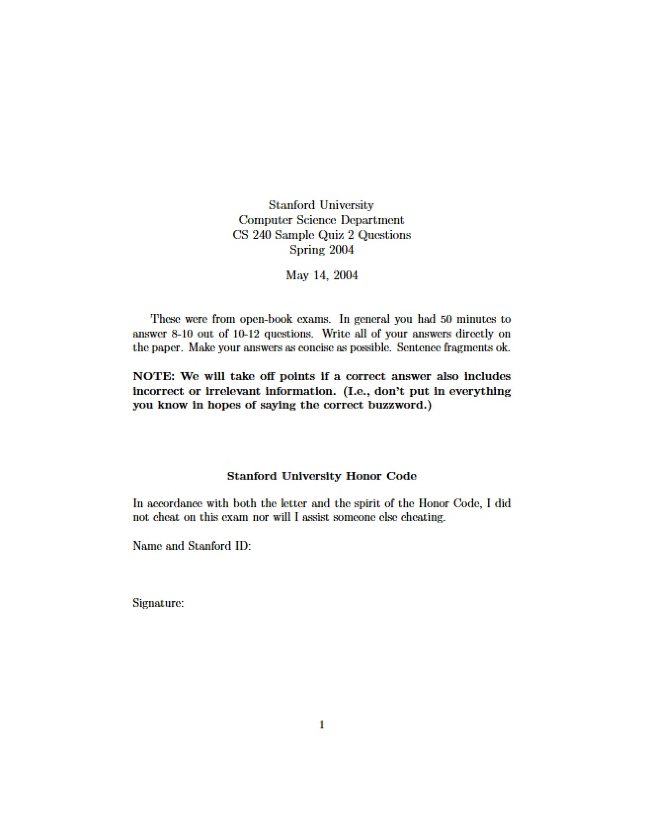 Advanced Topics in Operating Systems Lecture Notes (Set 4)