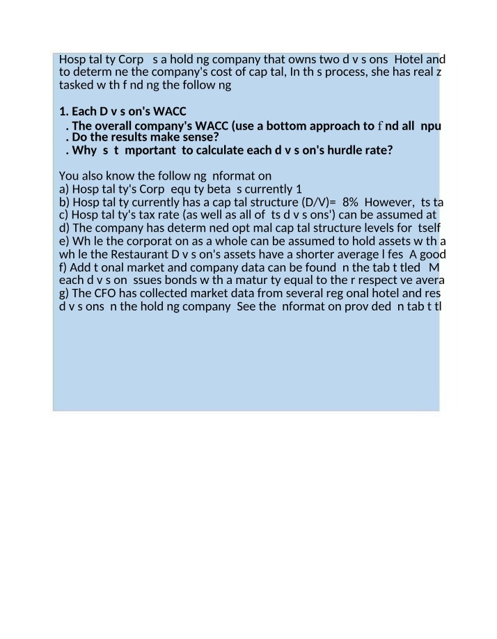 Strategic Management - WACC