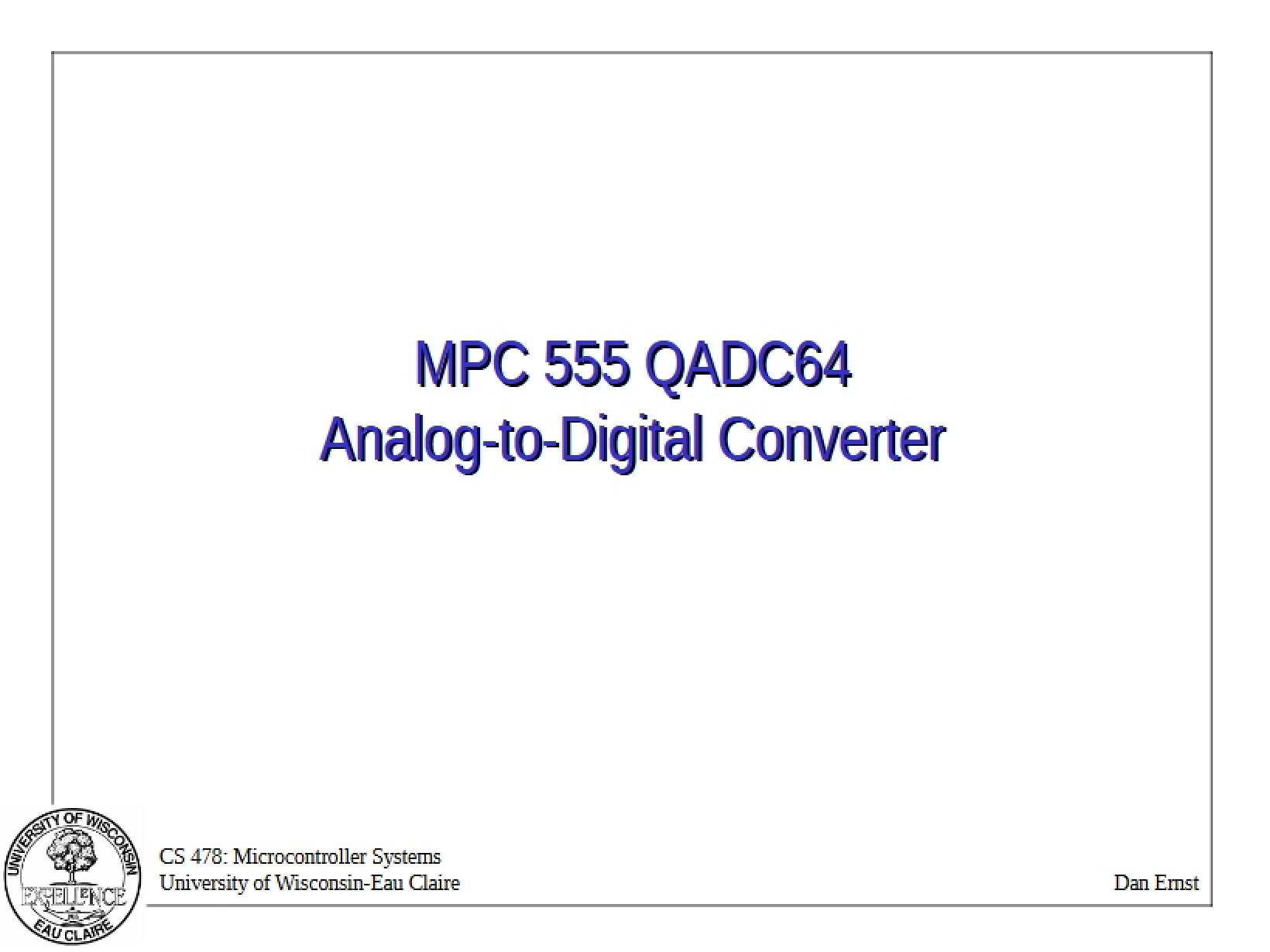 Converter Analog-to-Digital