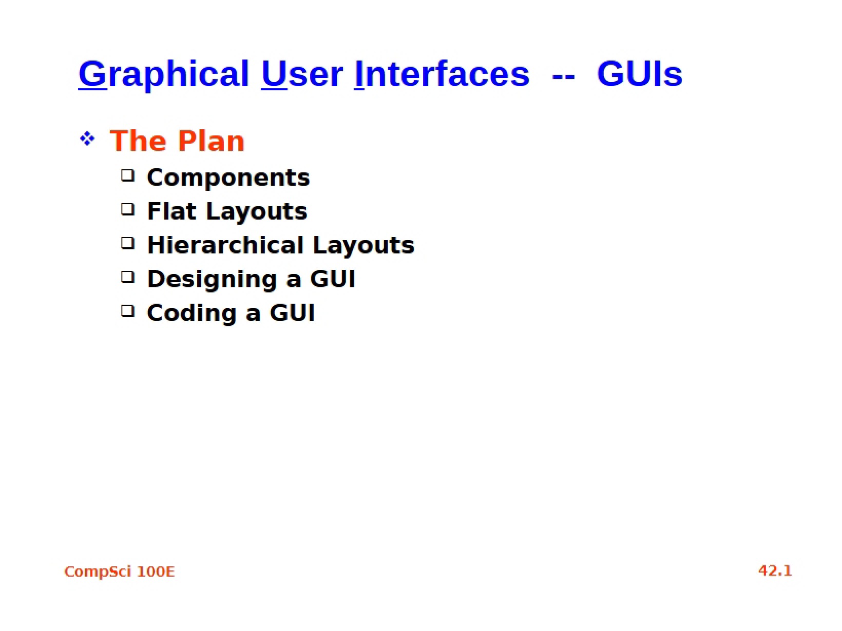Interface Design (GUI)