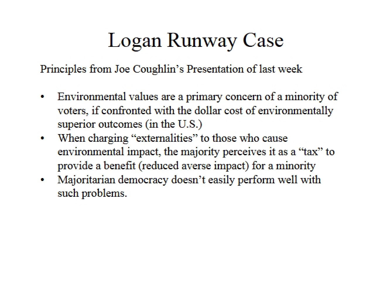 Case: Logan Runway