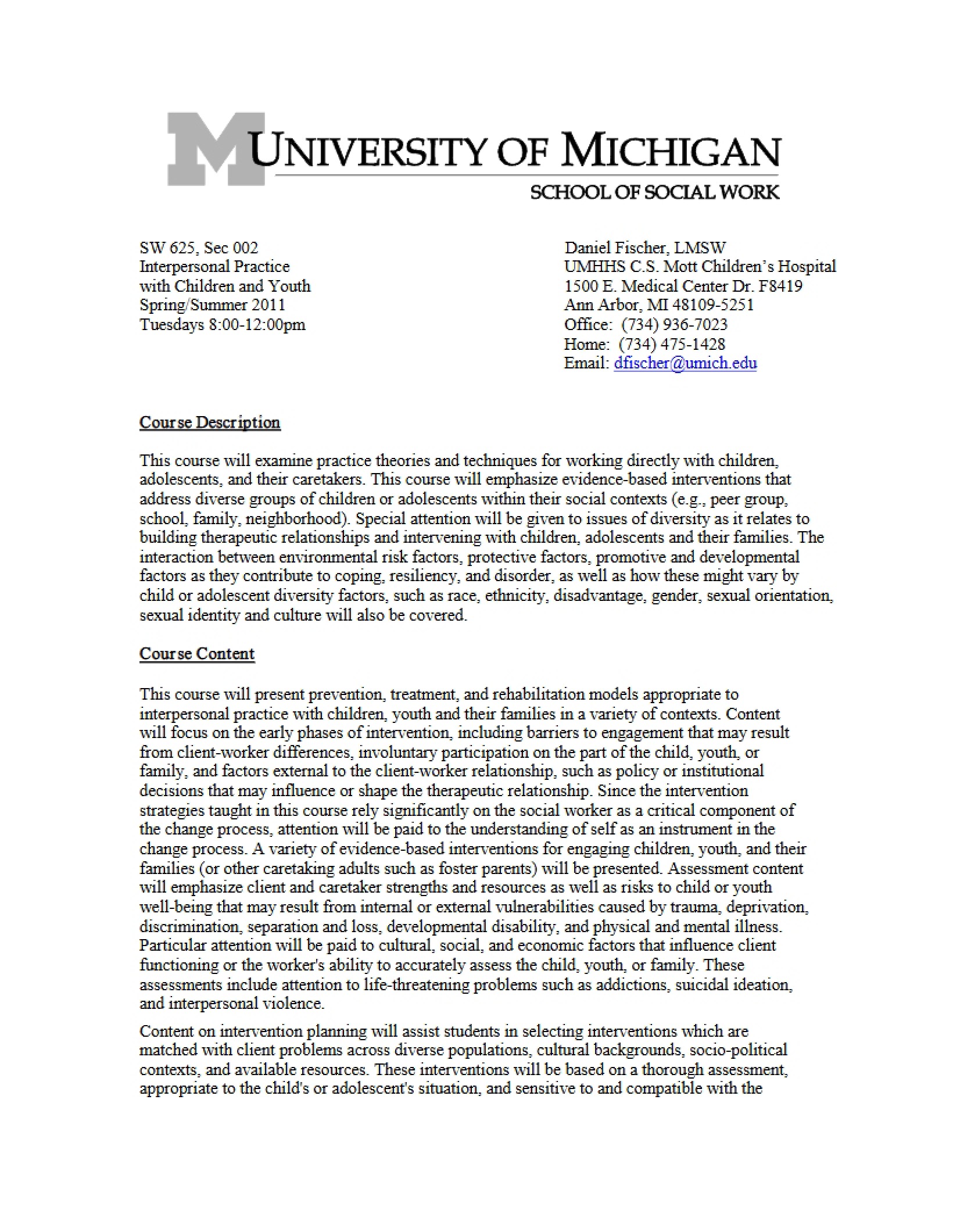 Course Syllabus