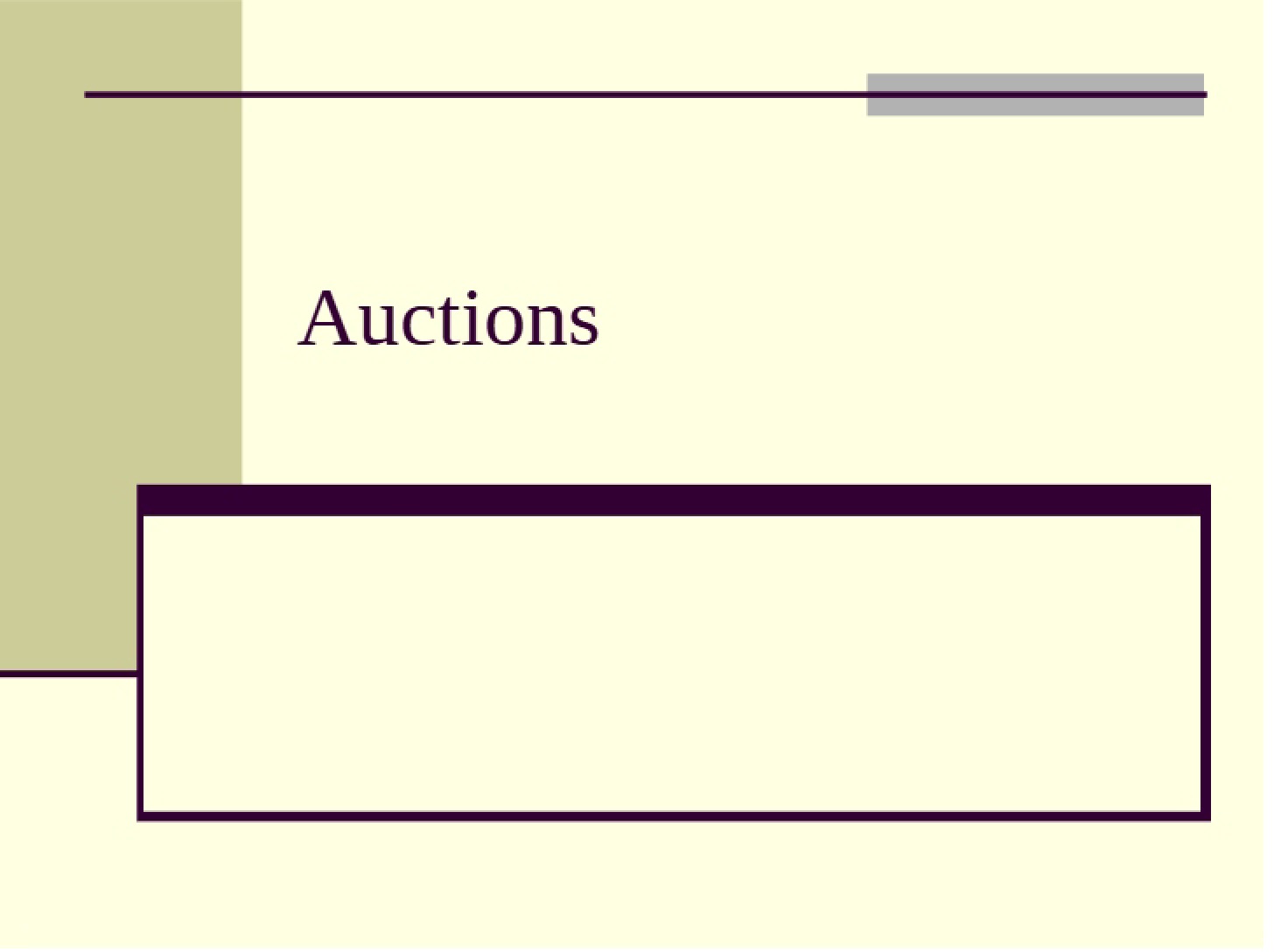 Bidding Processes