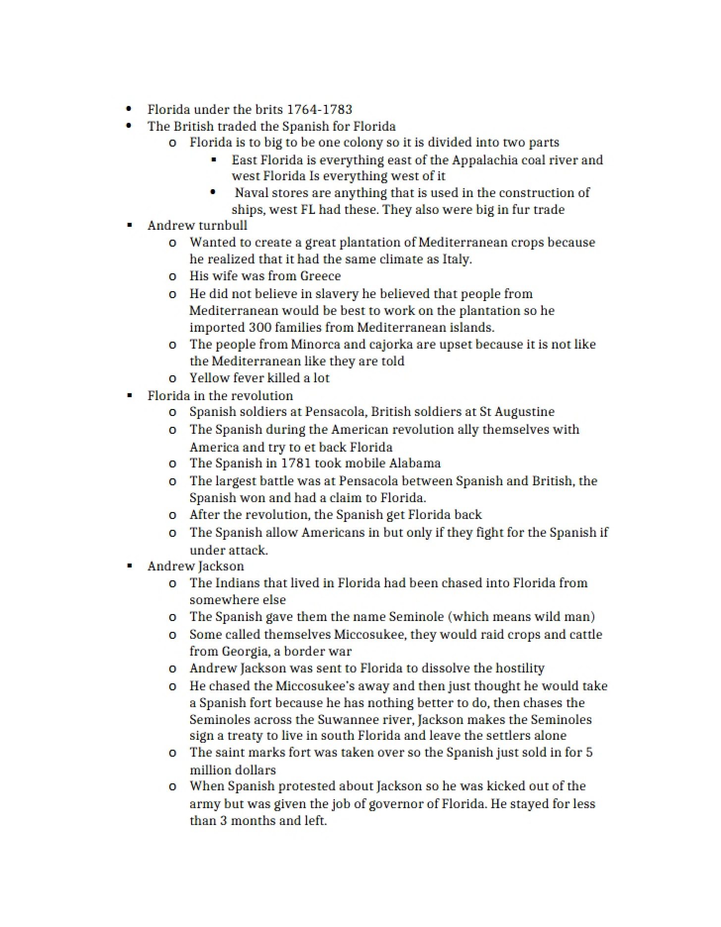 Era of British Rule within the Floridian Peninsula
