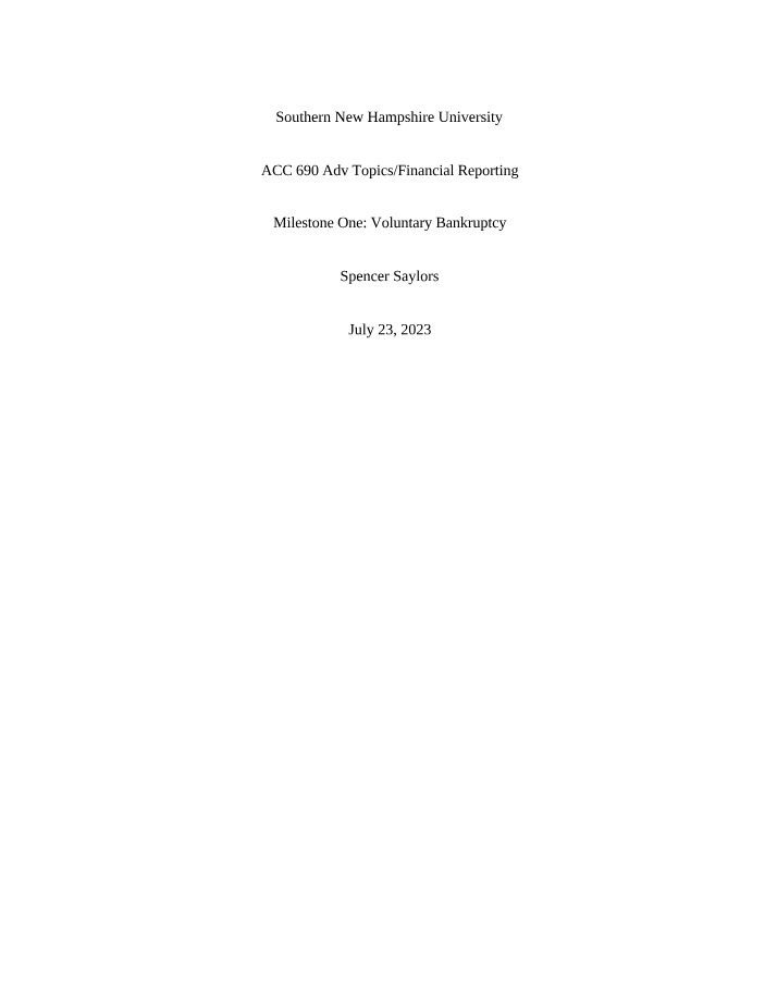 Final Draft of Milestone One