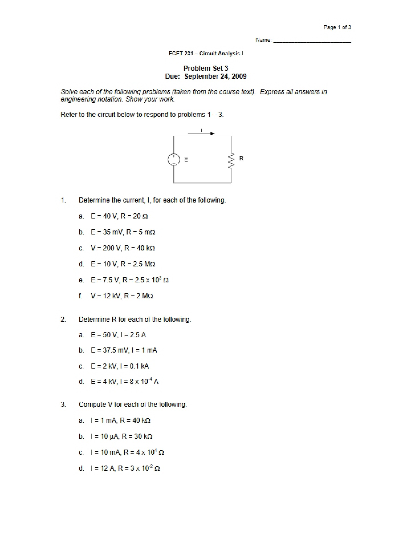 Problem Set 03