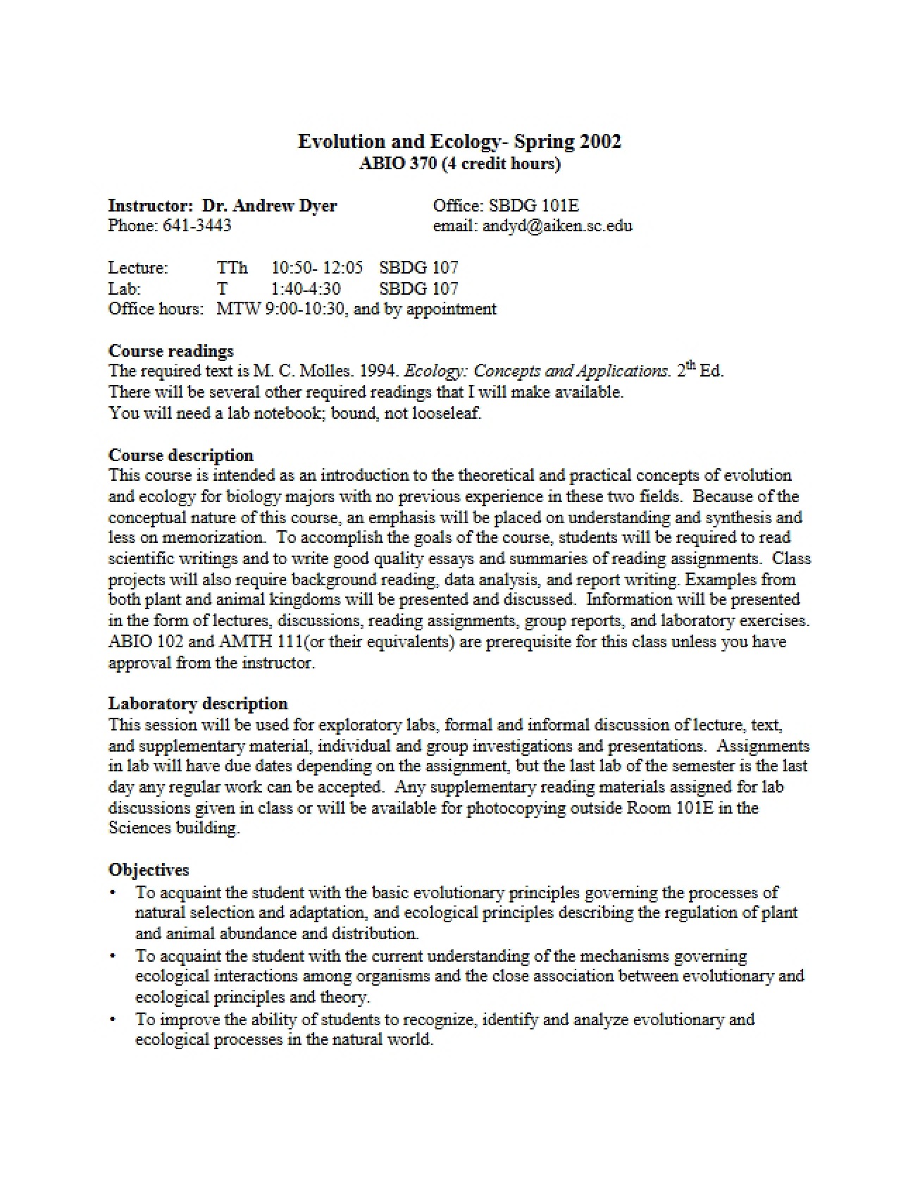 ABIO 370 Course Doc