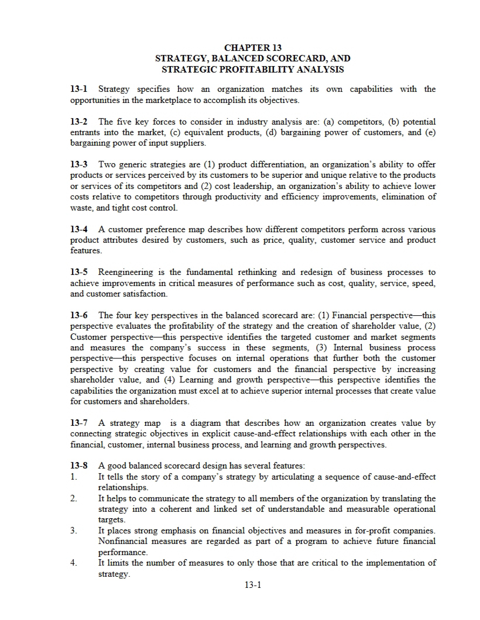 Strategic Management (Chapter 13)