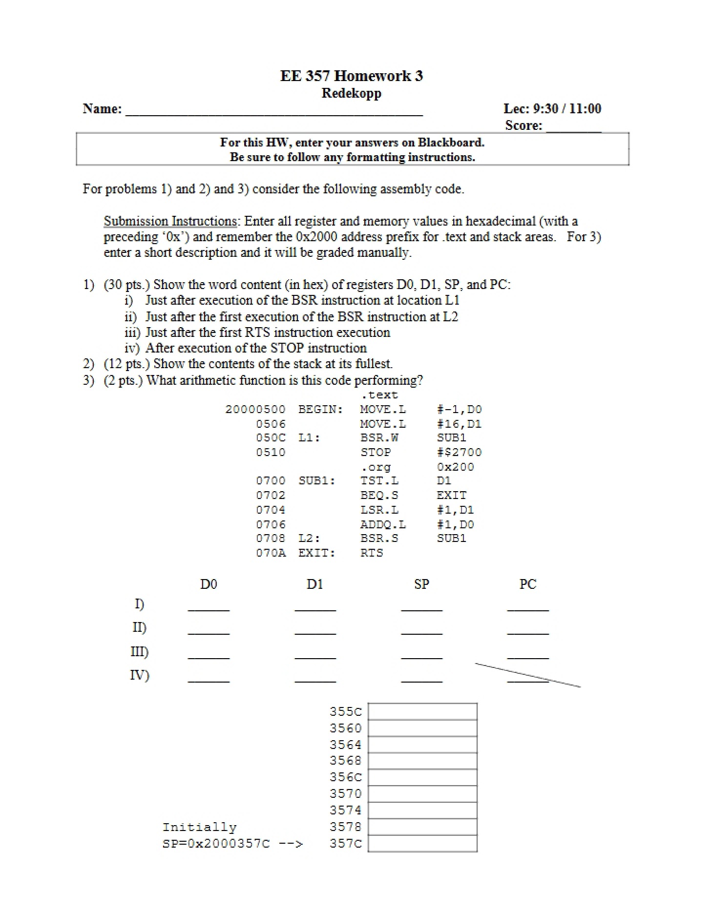 Assignment 3 (EE357)