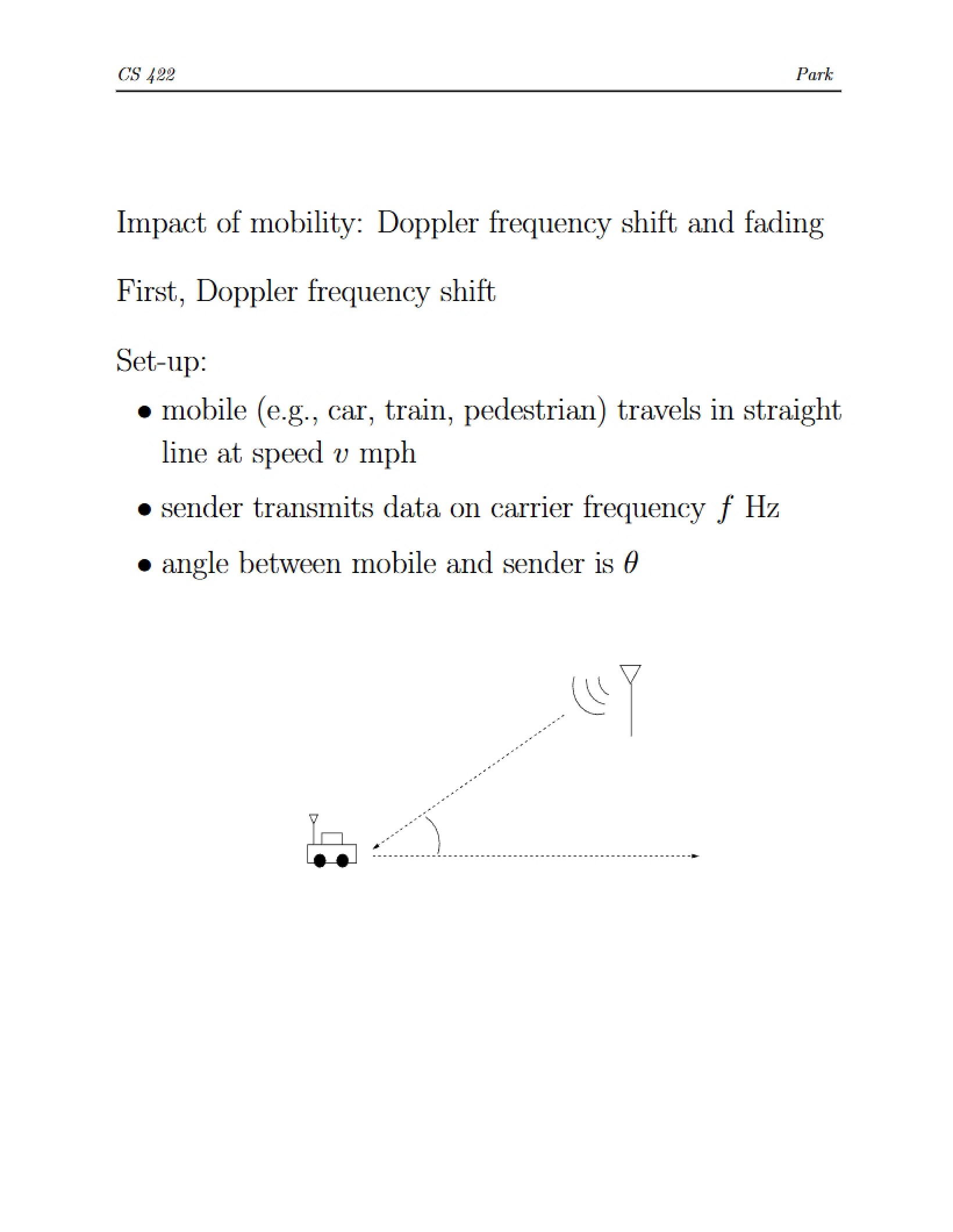 Fading and Doppler Frequency Shift