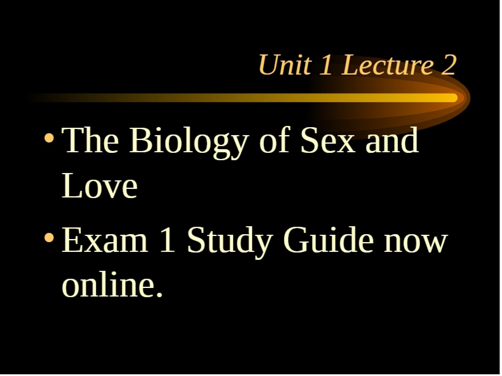 Second Lecture Unit 1