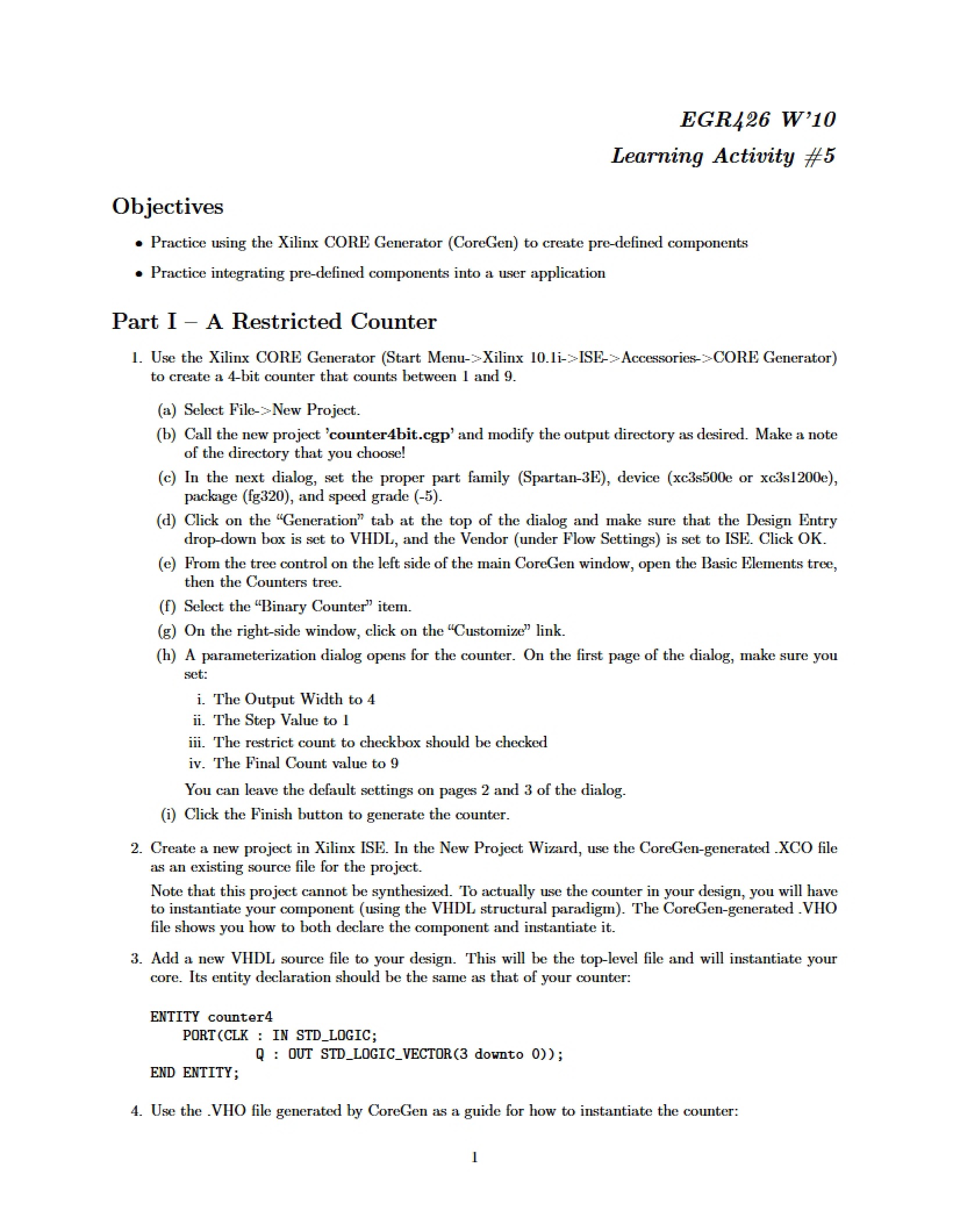Fifth Learning Activity
