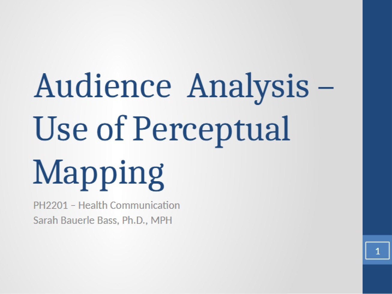 Perceptual Mapping in Audience Analysis