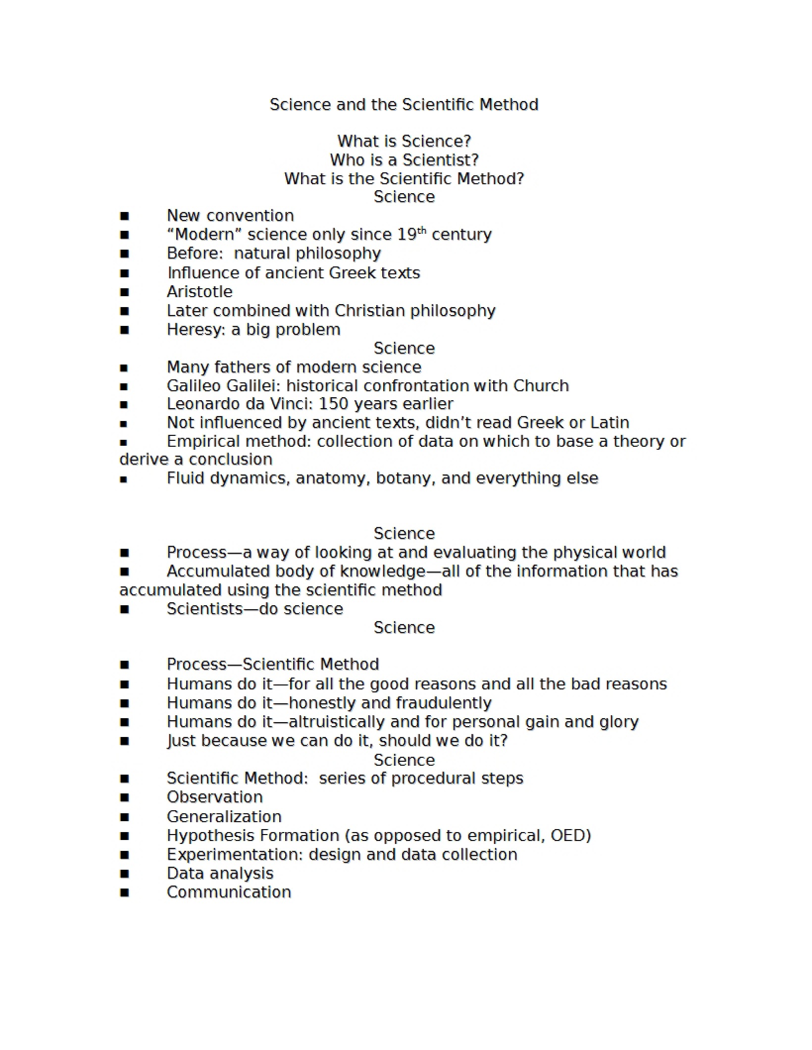 Scientific Method
