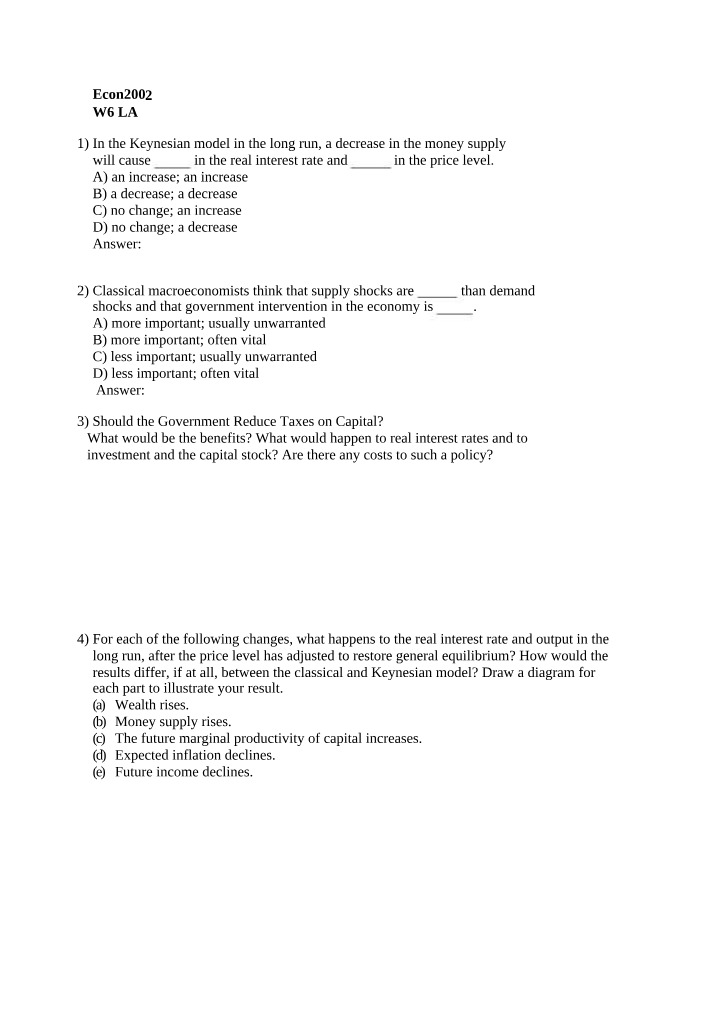Econ2002 Learning Activity - Week 6