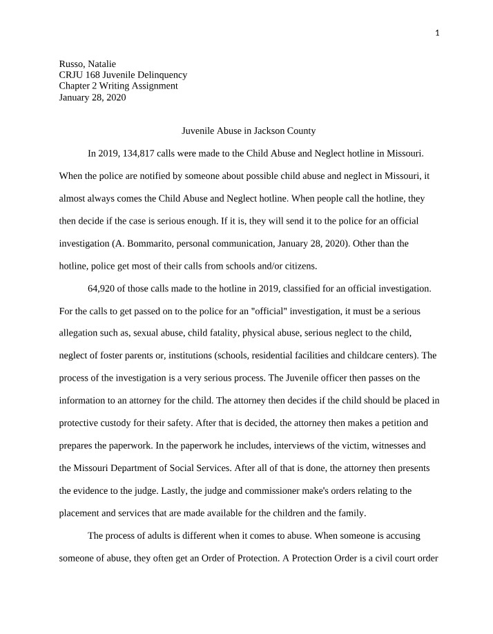 Jackson County Juvenile Abuse