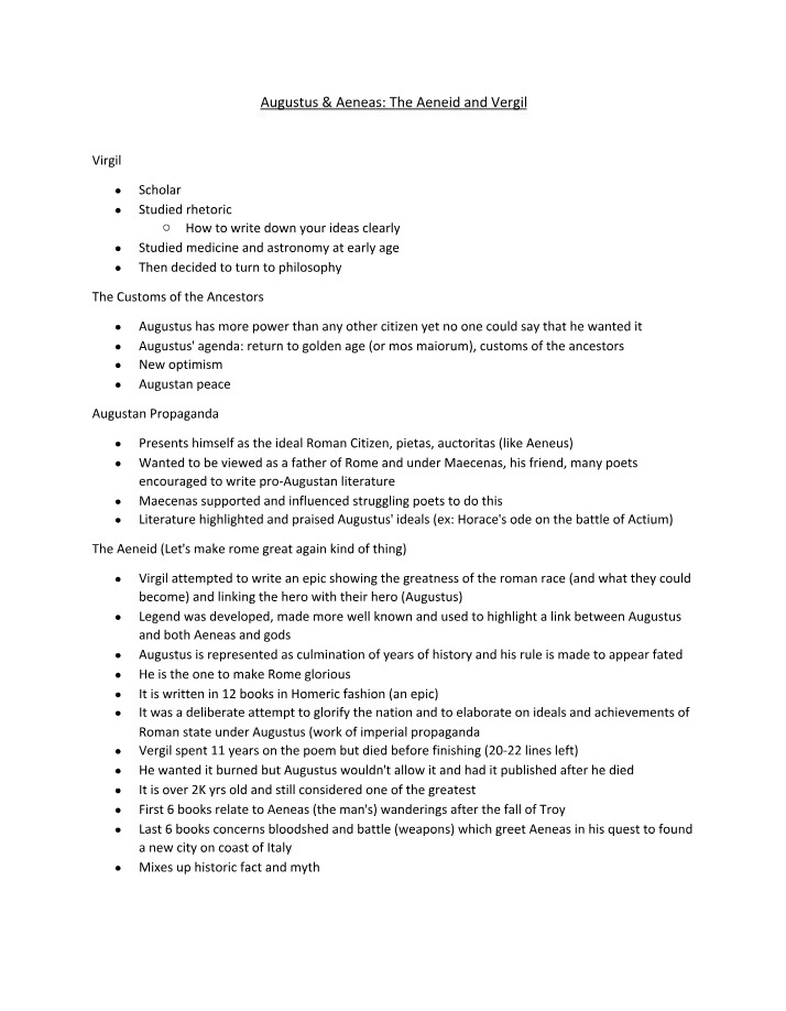 CLAS1000 March 22nd Class Notes