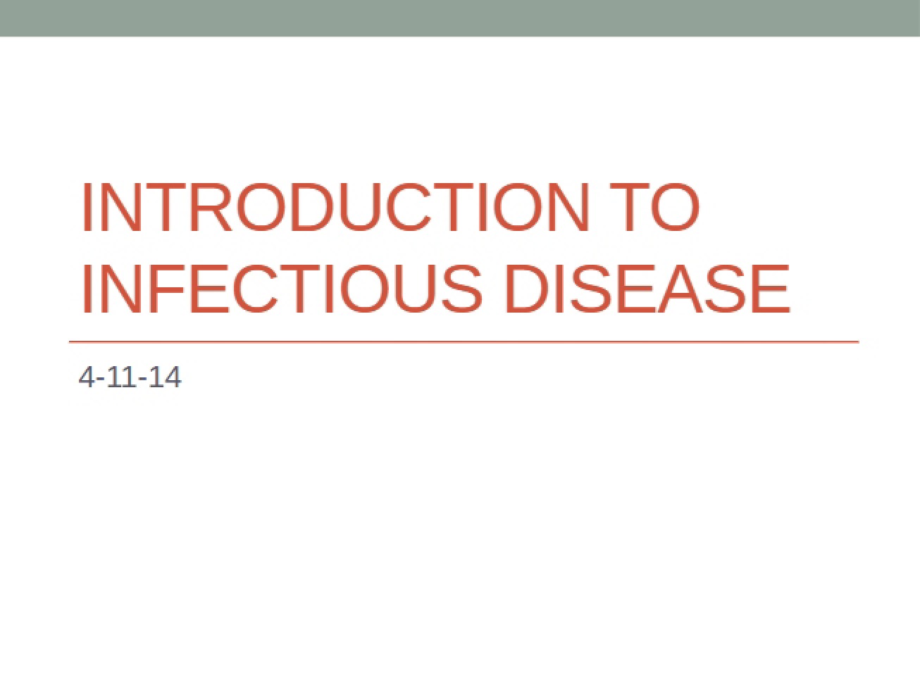 Infectious Disease Introduction