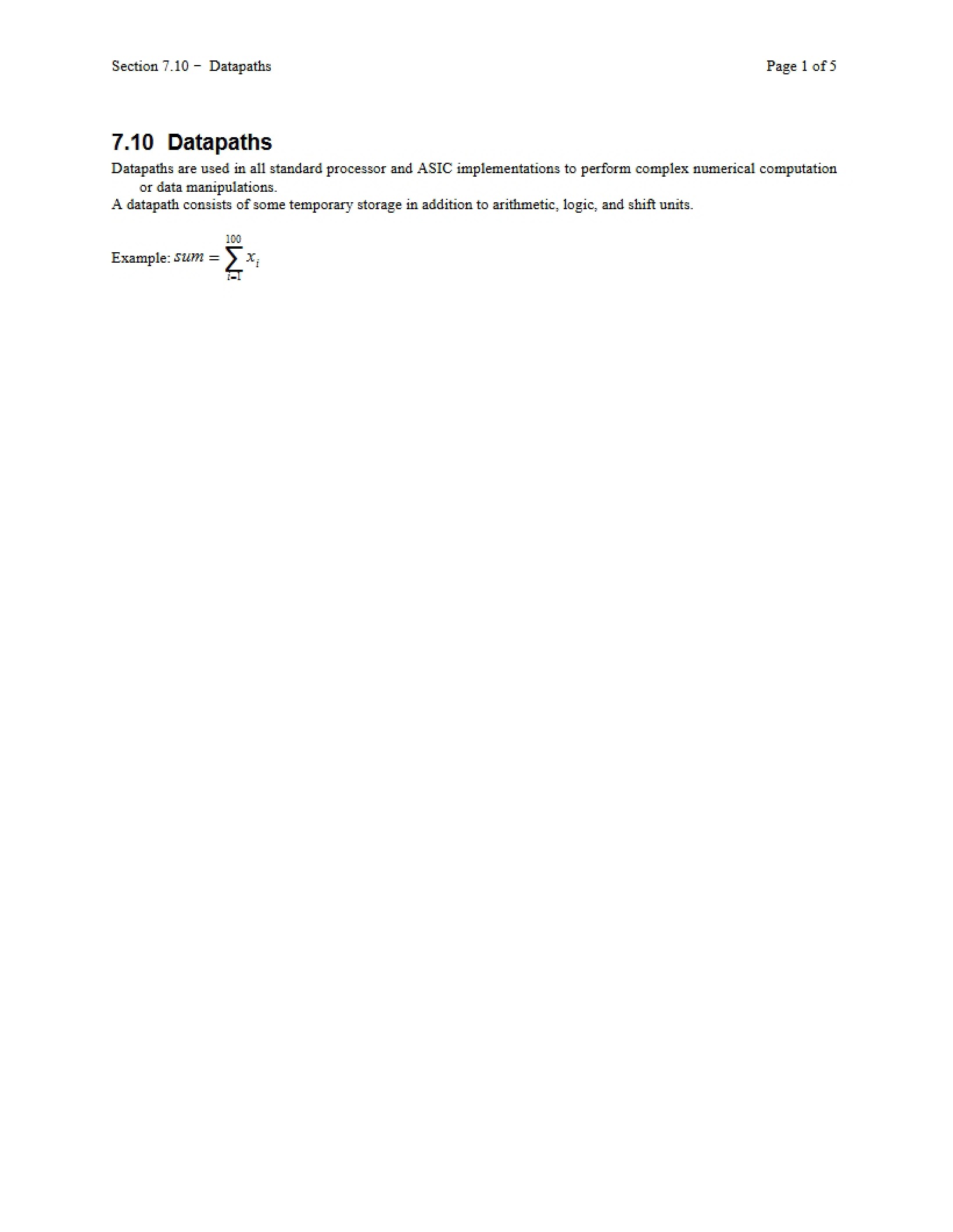 Datapath Systems