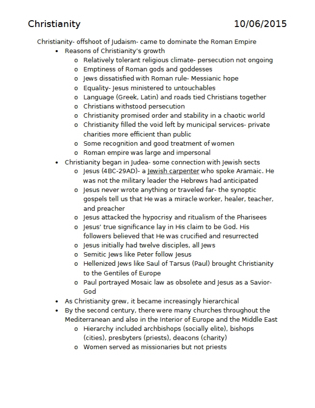 History of Christianity