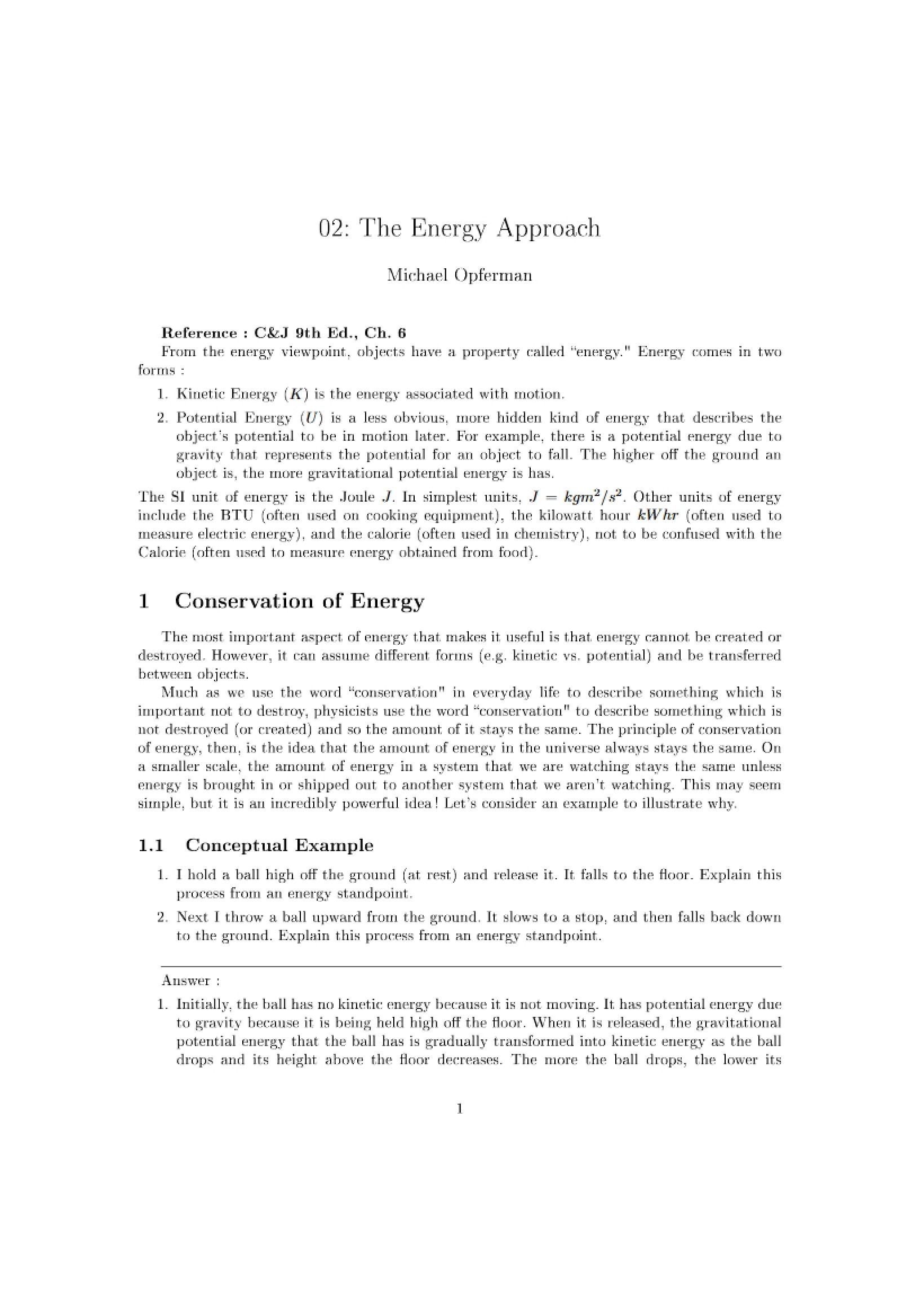 Energy Concepts