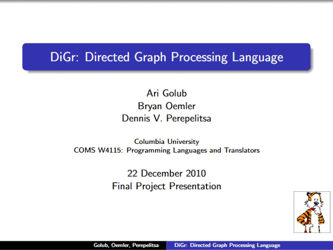 DiGr A Directed Graph Processing Language