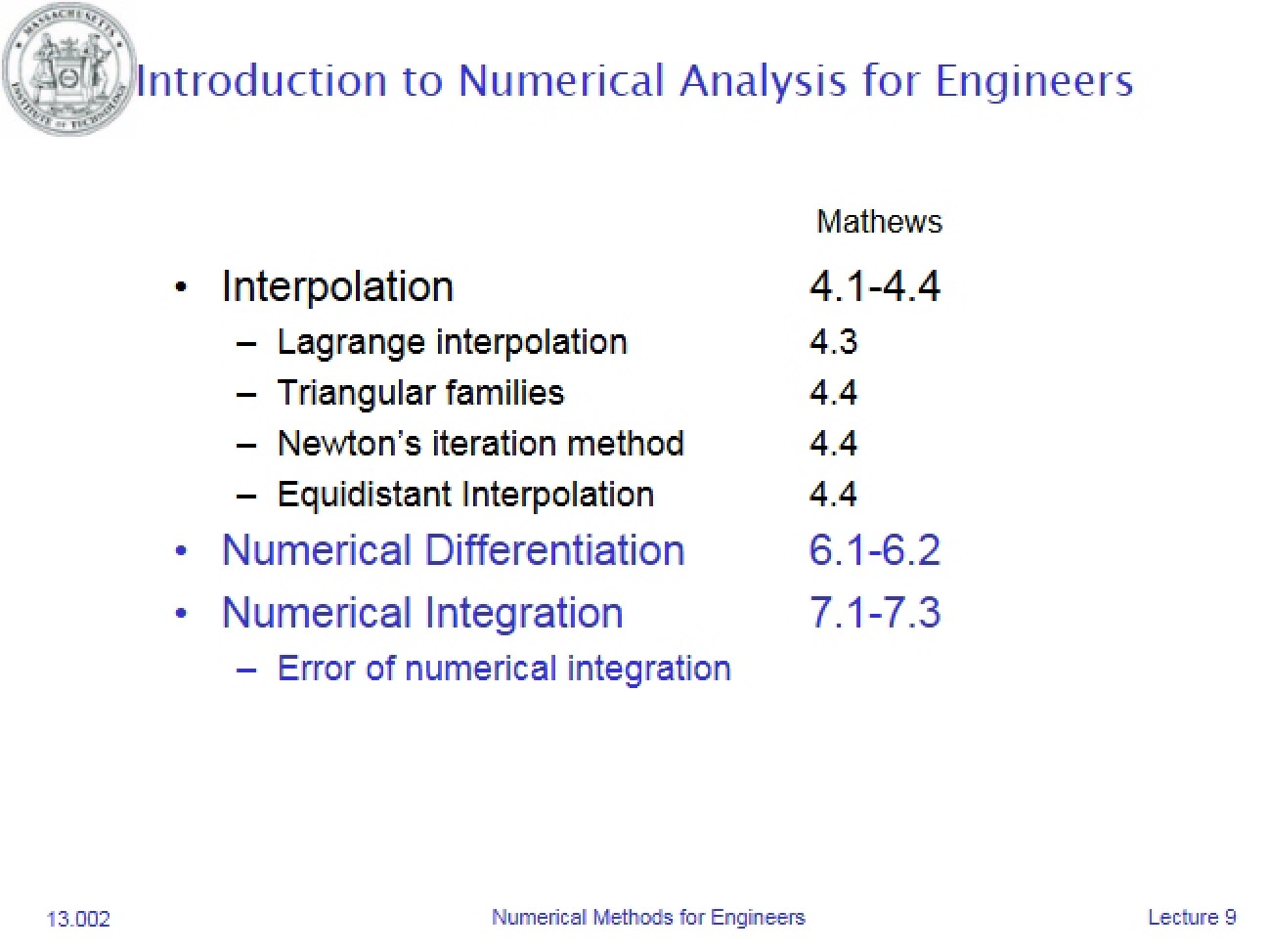 Basics of Numerical Analysis