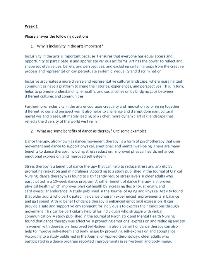 Importance of Inclusivity in the Arts