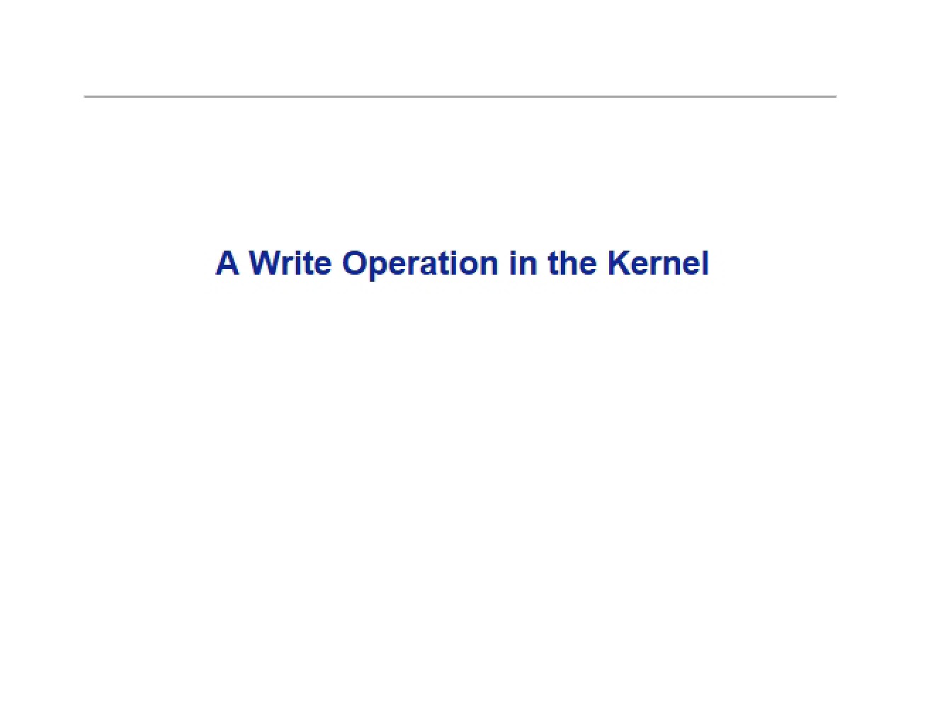 Kernel Write Operation