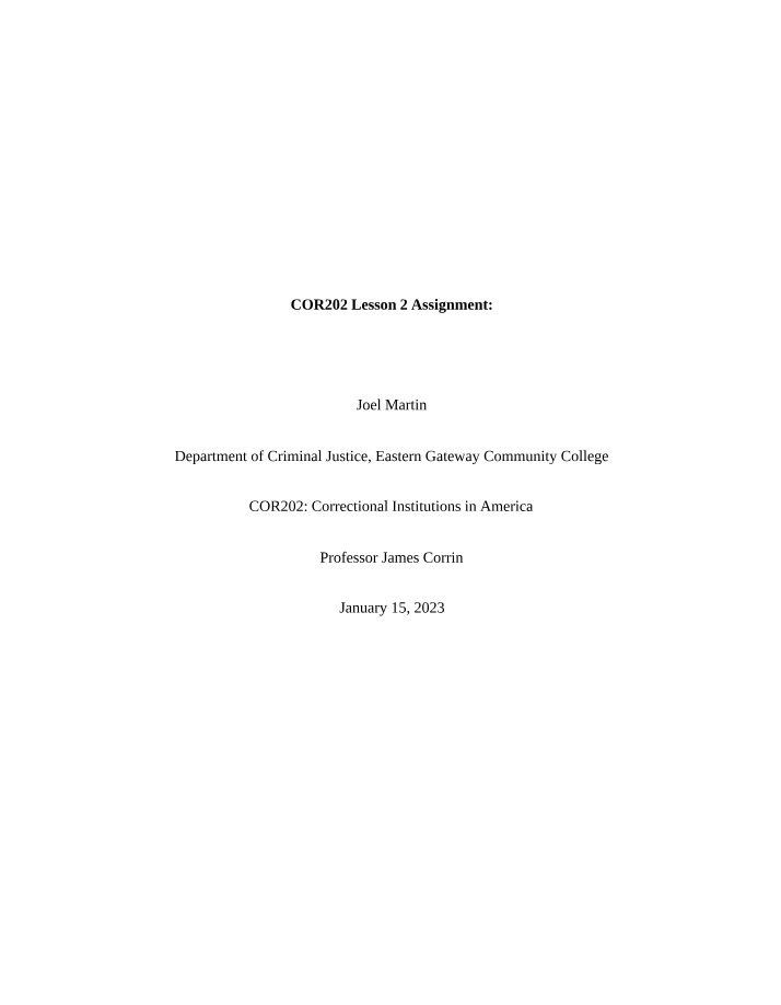 Role of Punishment in the Criminal Justice System