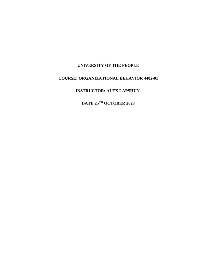 Written Assignment for BUS 4402 Unit 7