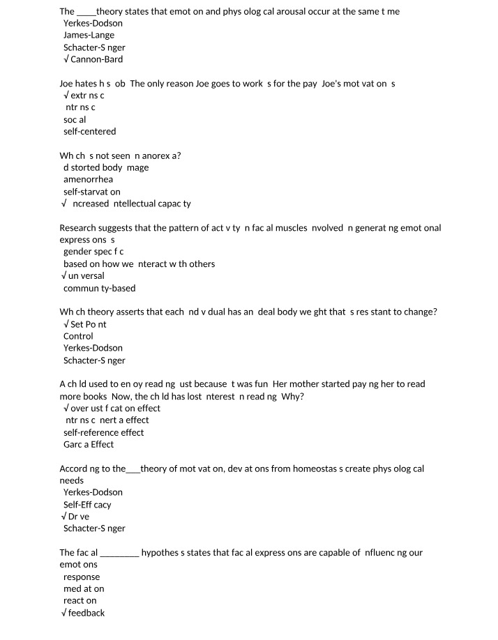 Yerkes-Dodson and James-Lange Theories of Emotion
