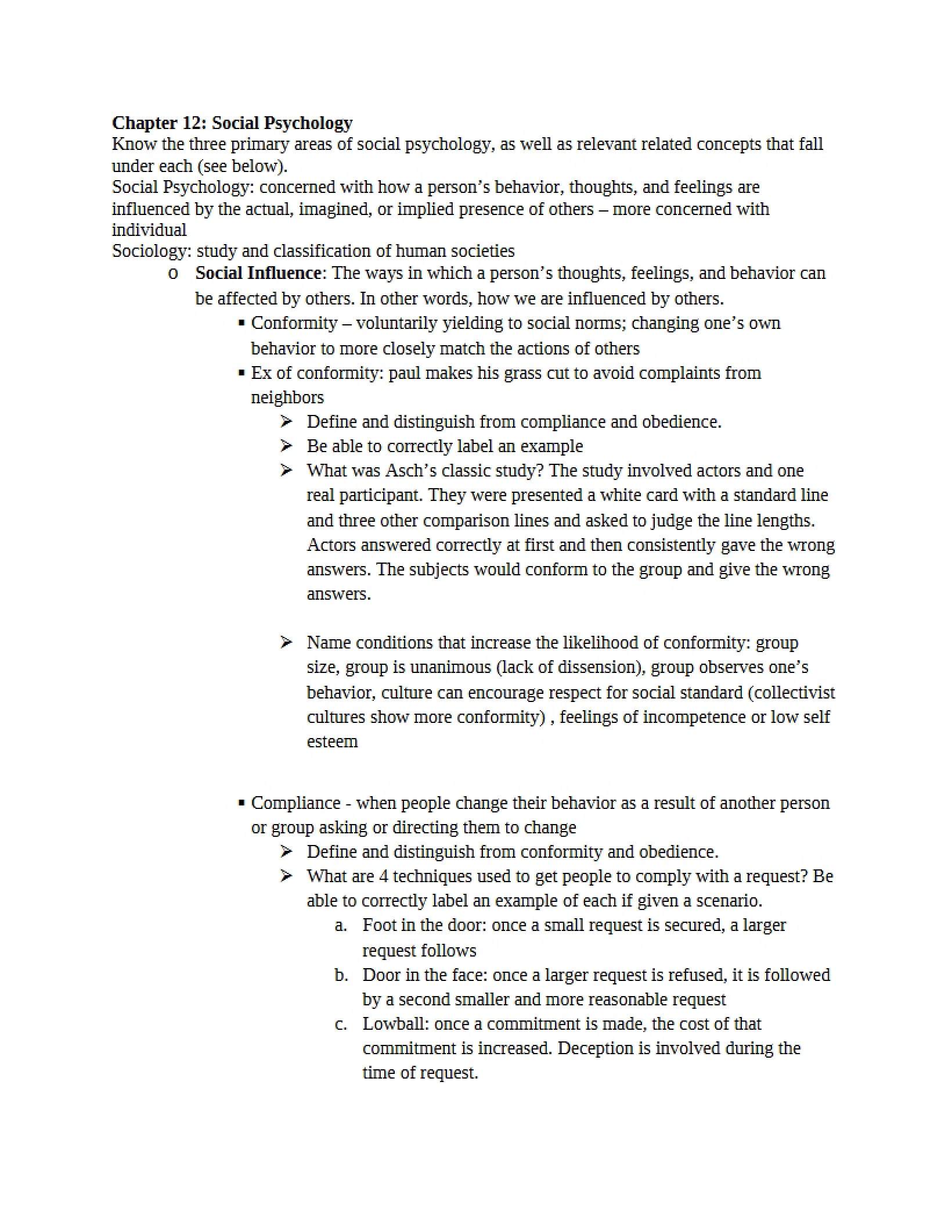 Social Psych - Chapter 12