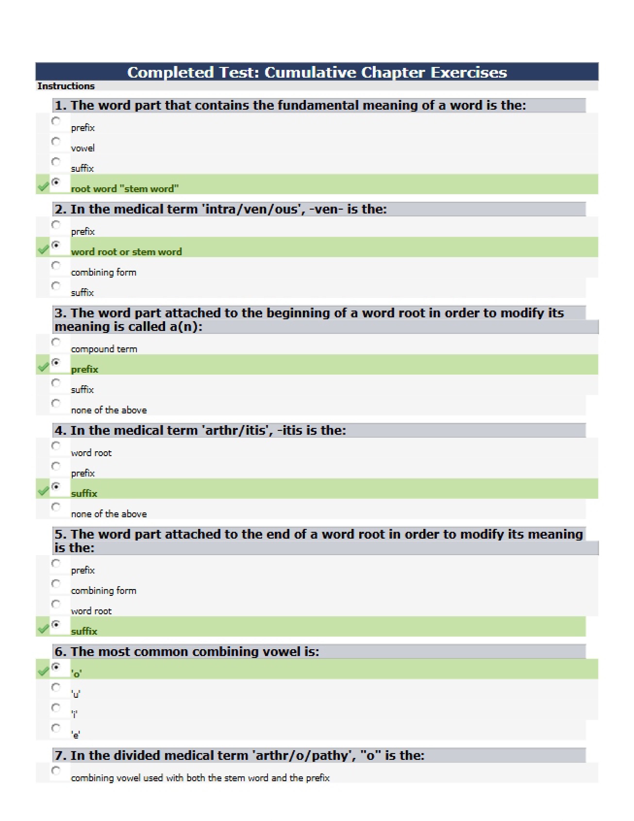 Exercises for Cumulative Chapters