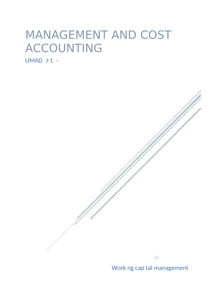 Working Capital Management Analysis - Tesco