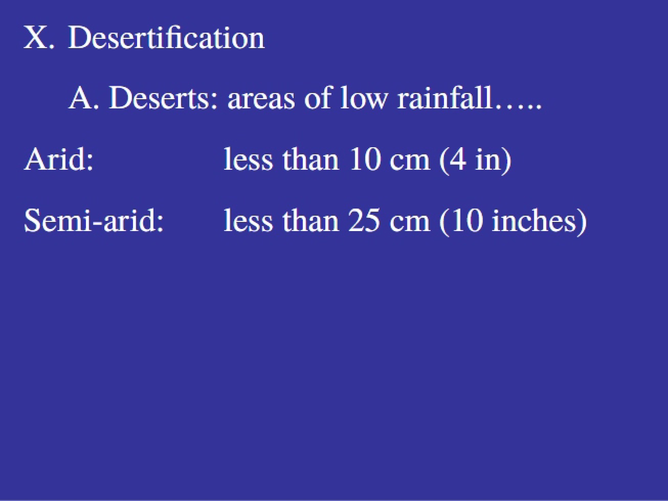 Phenomenon of Desertification
