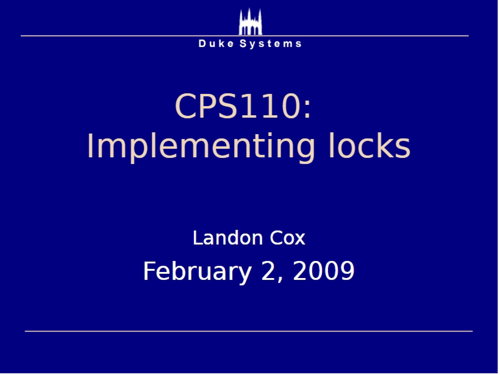Lock Implementation