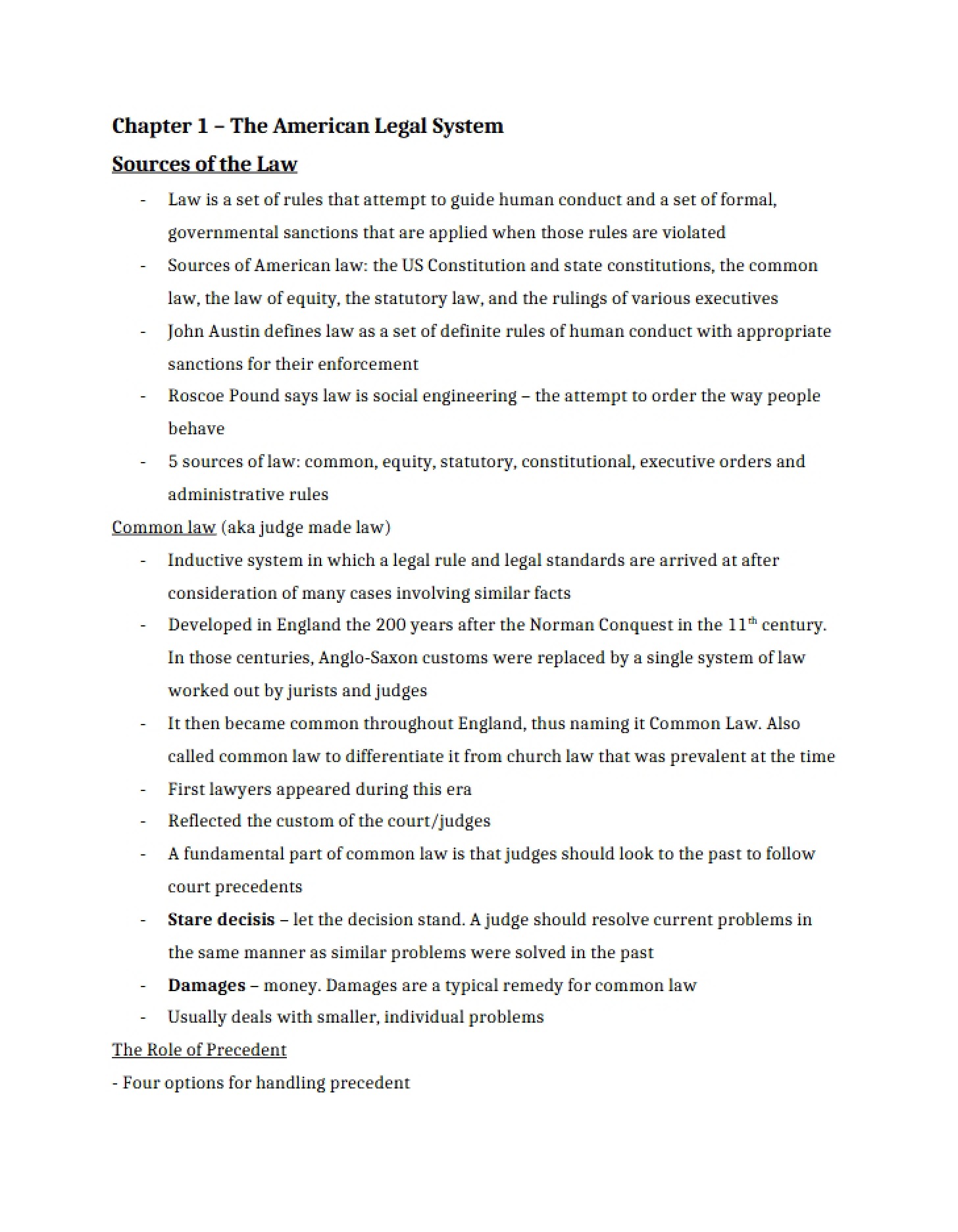 US Judicial System Introduction Chapter 1
