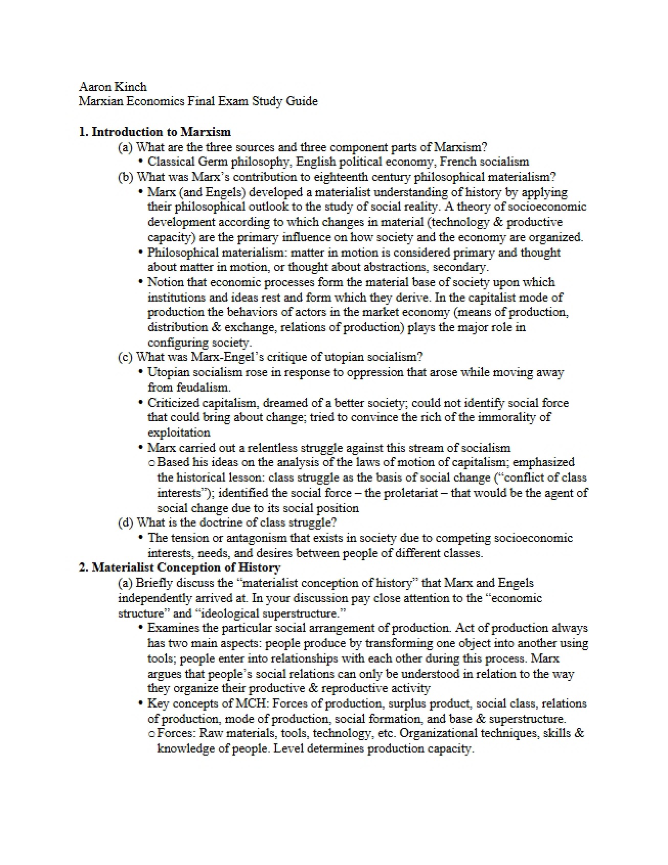 Econ 305 Final