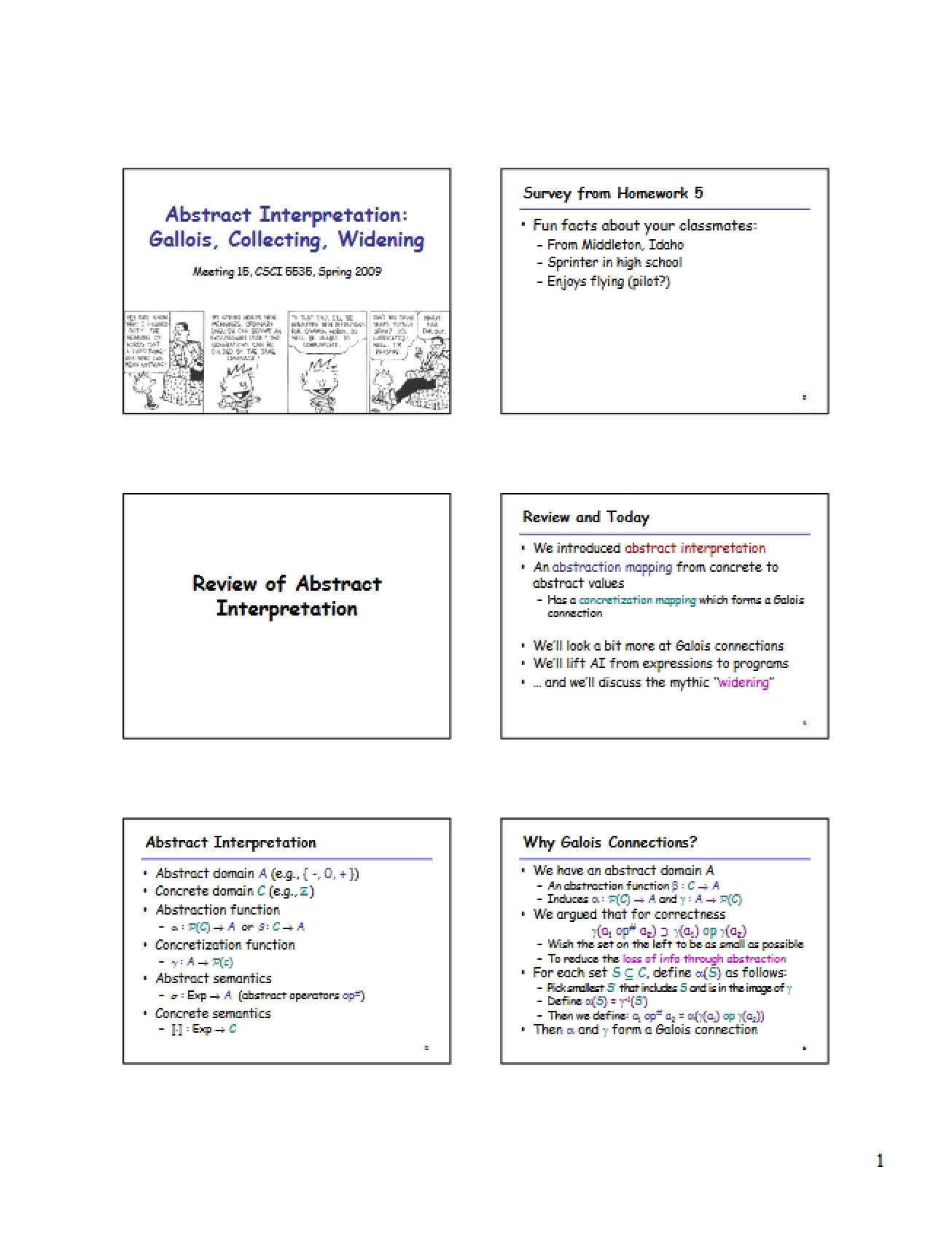 Abstract Interpretation Review