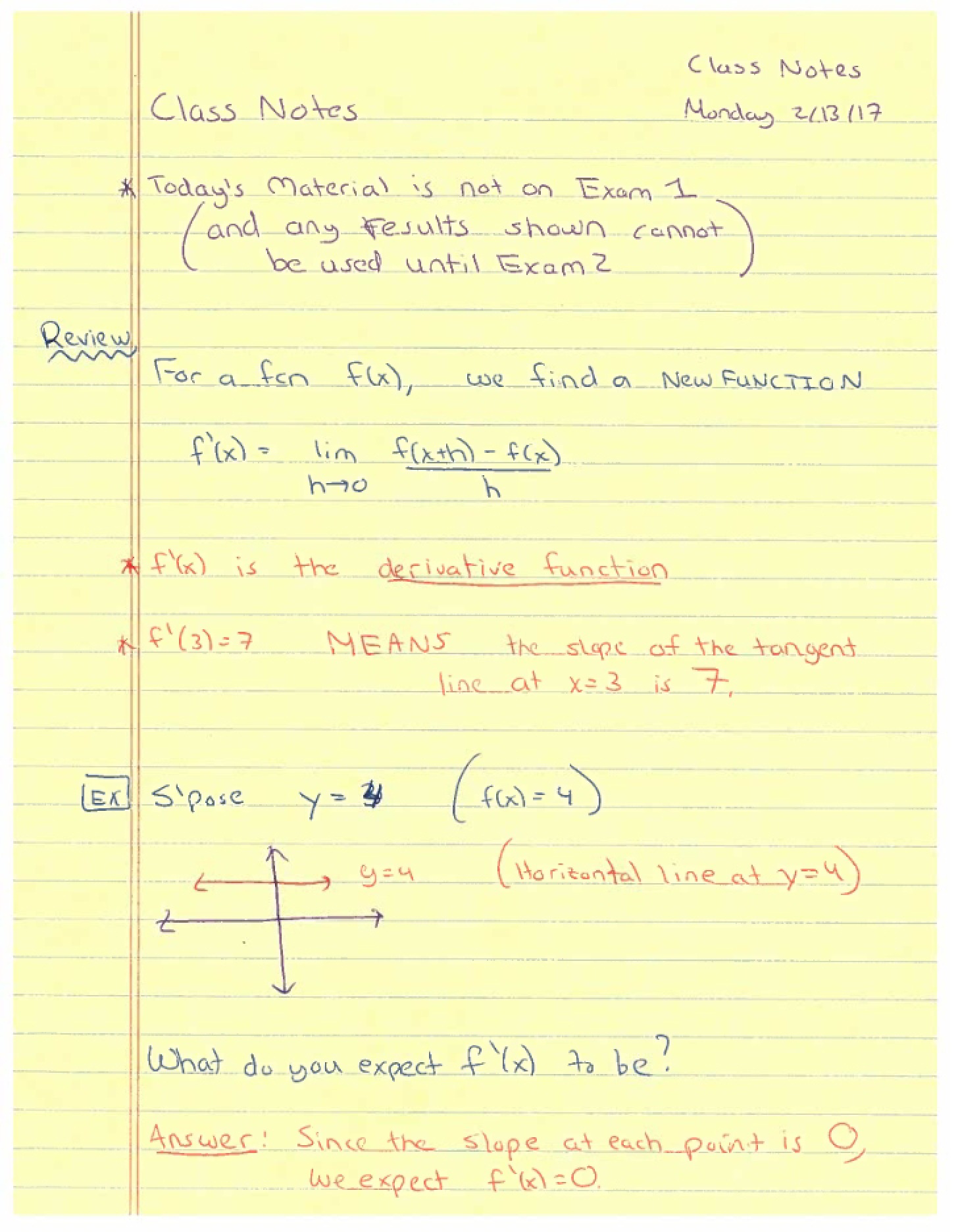 Math 234 Notes Feb 13, 2017