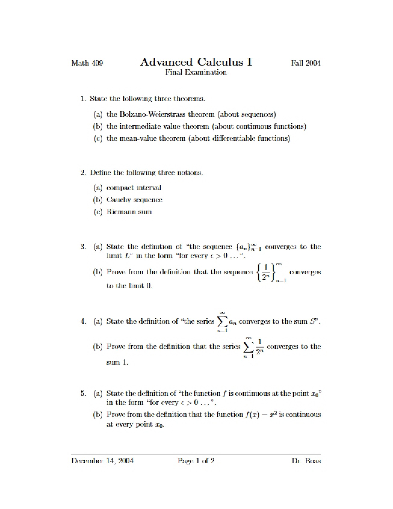 Final Examination