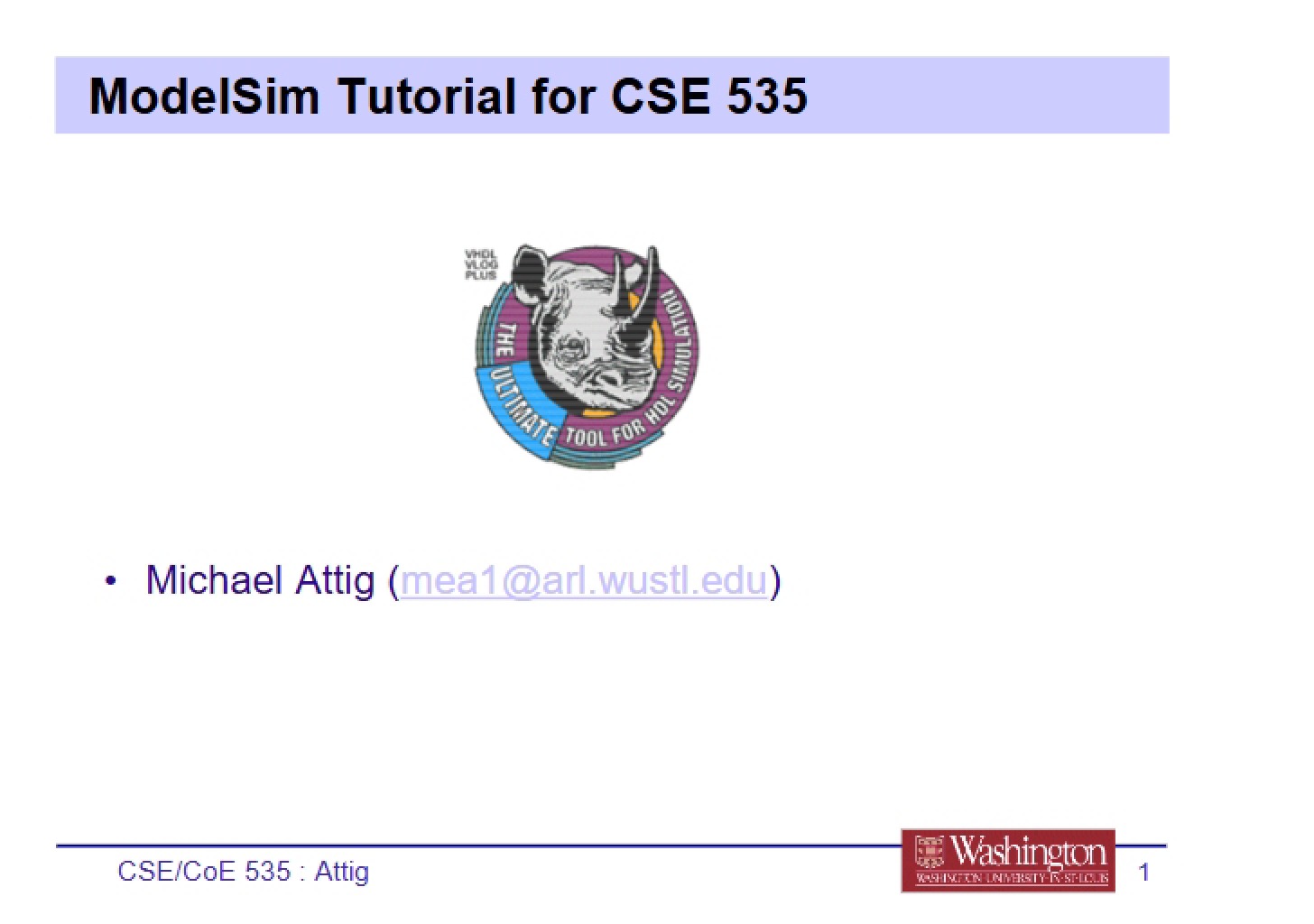 Guide to ModelSim