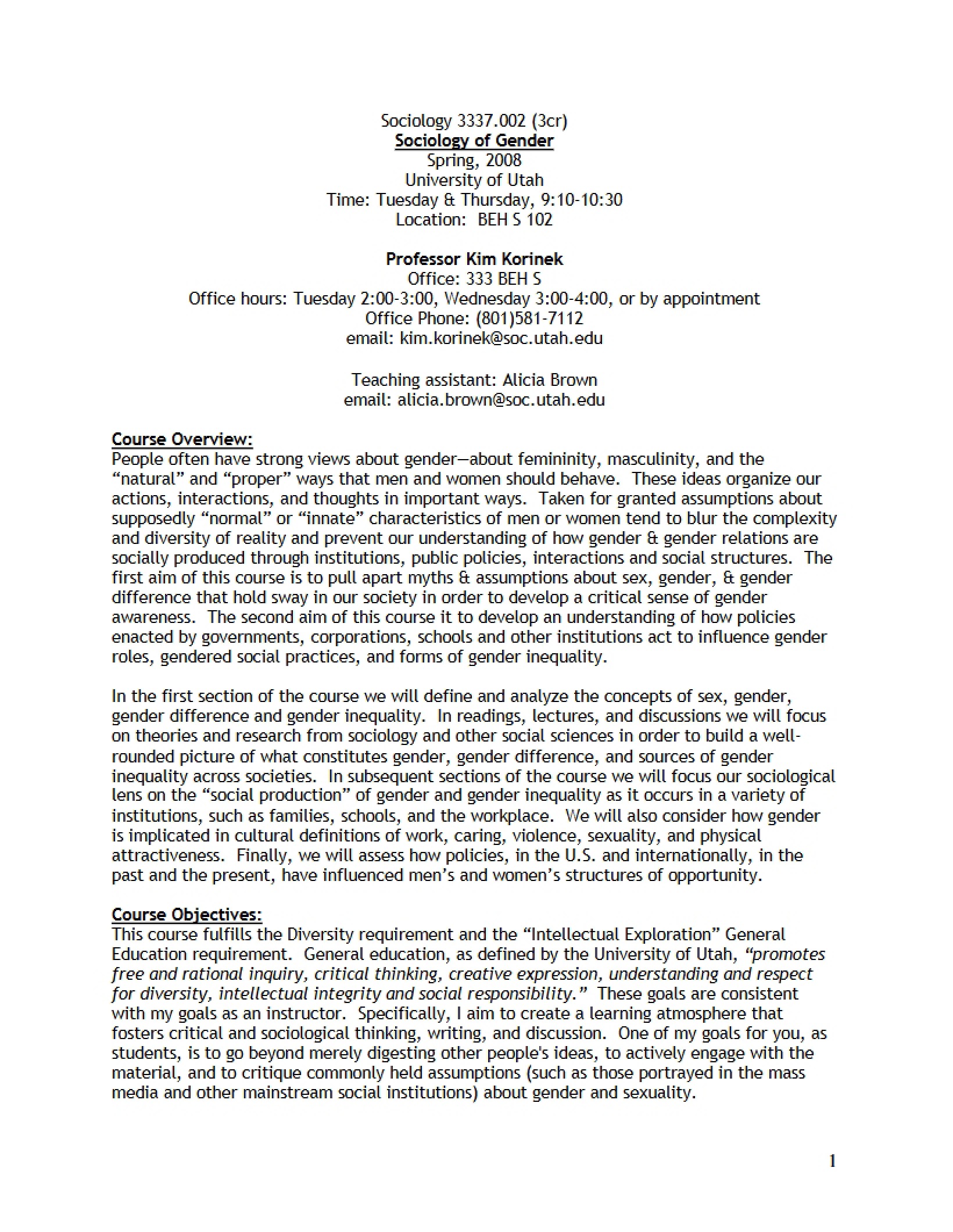 Course Syllabus SOC 3337