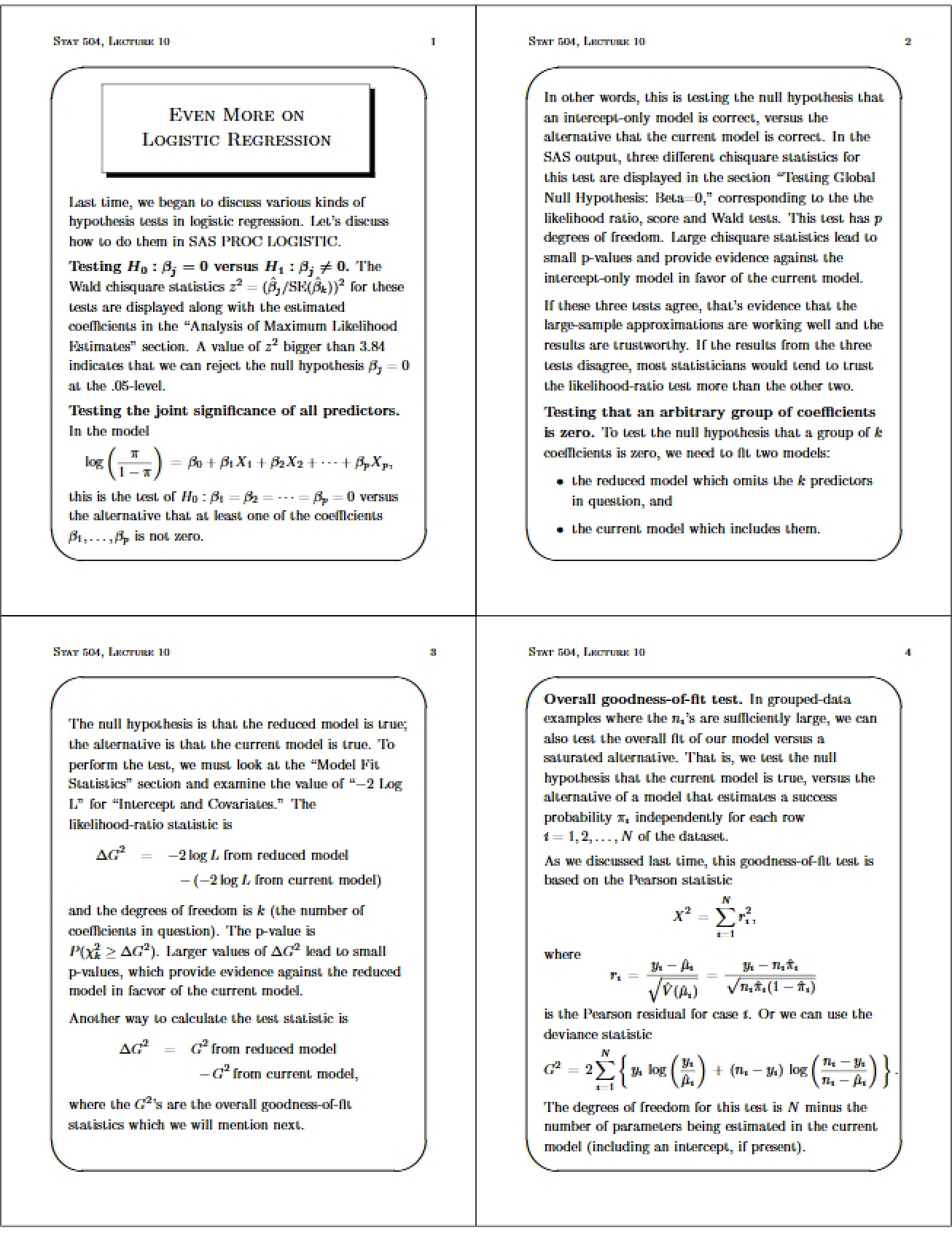Regression via Logistic Method