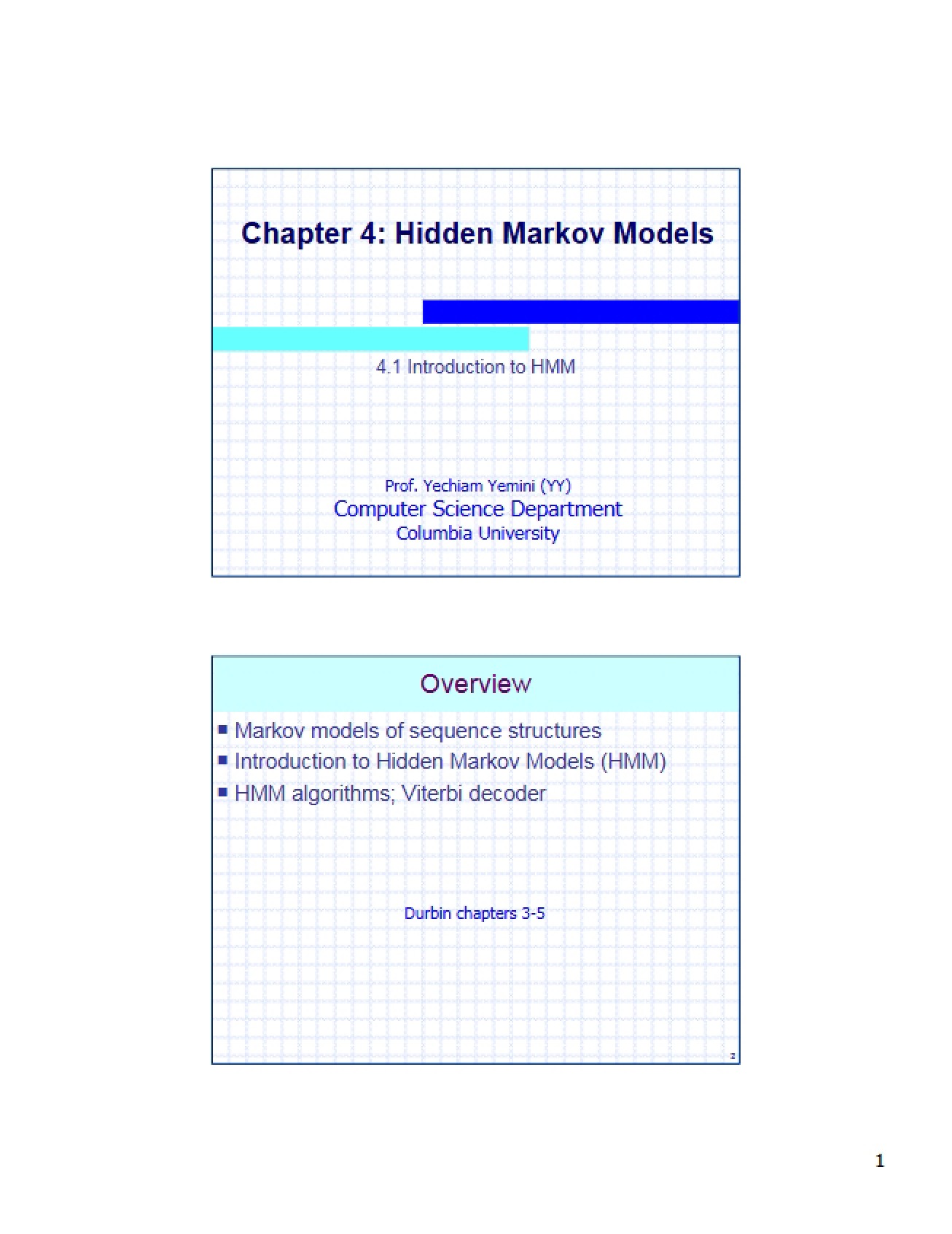 Hidden Markov Models