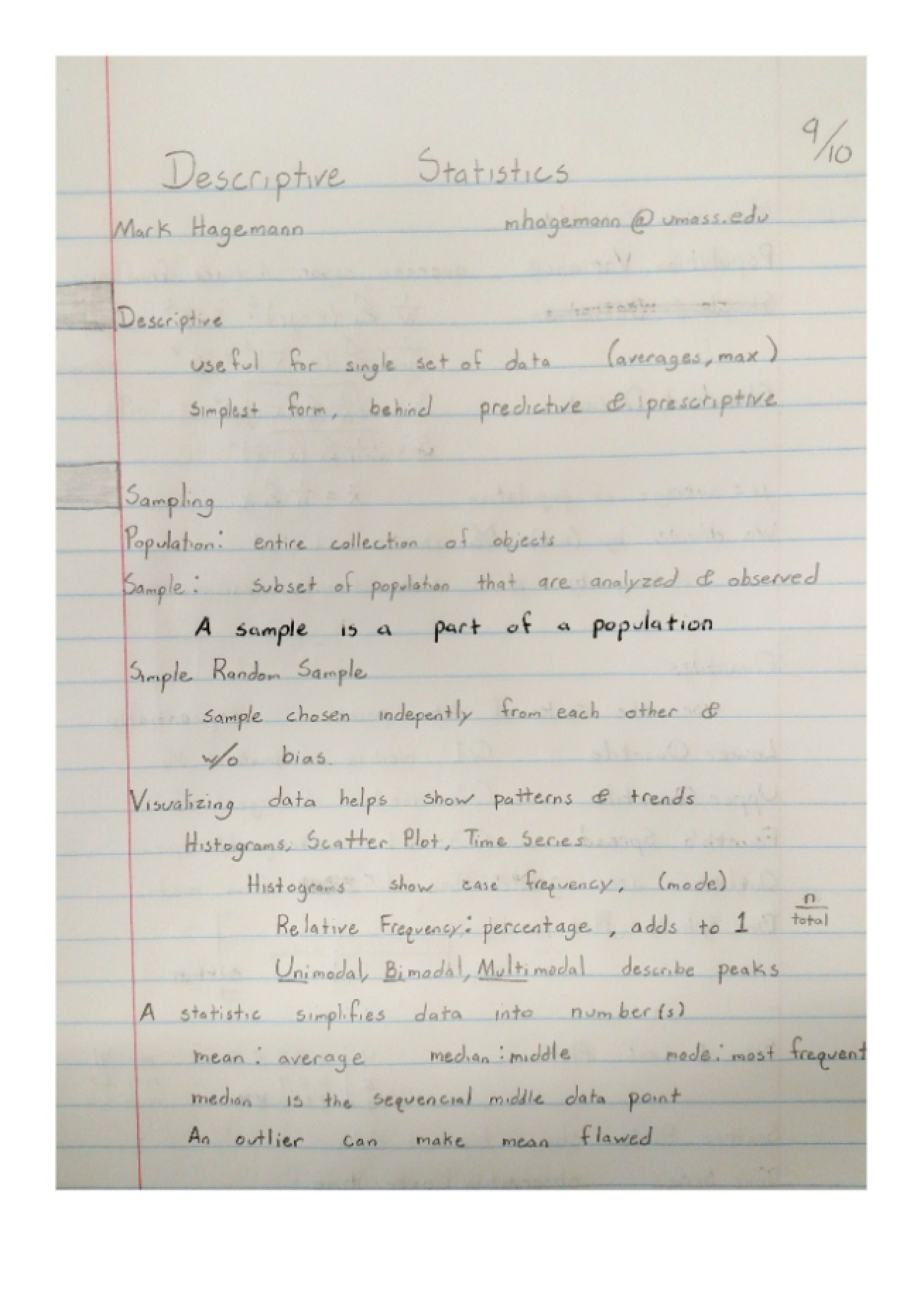 Stats Descriptive Methods